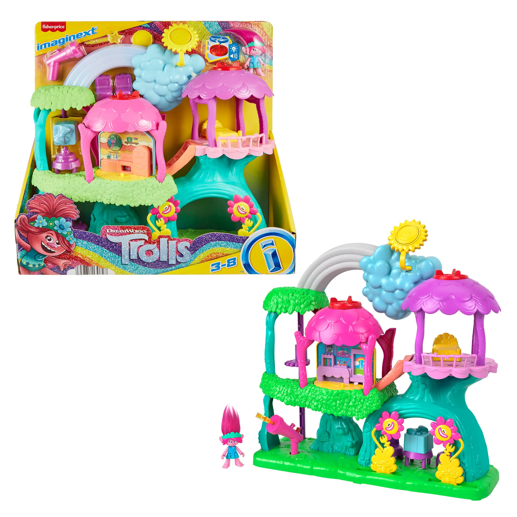 Imaginext-Dreamworks Trolls-Coffret Cabane Arc-en-Ciel - Image 6