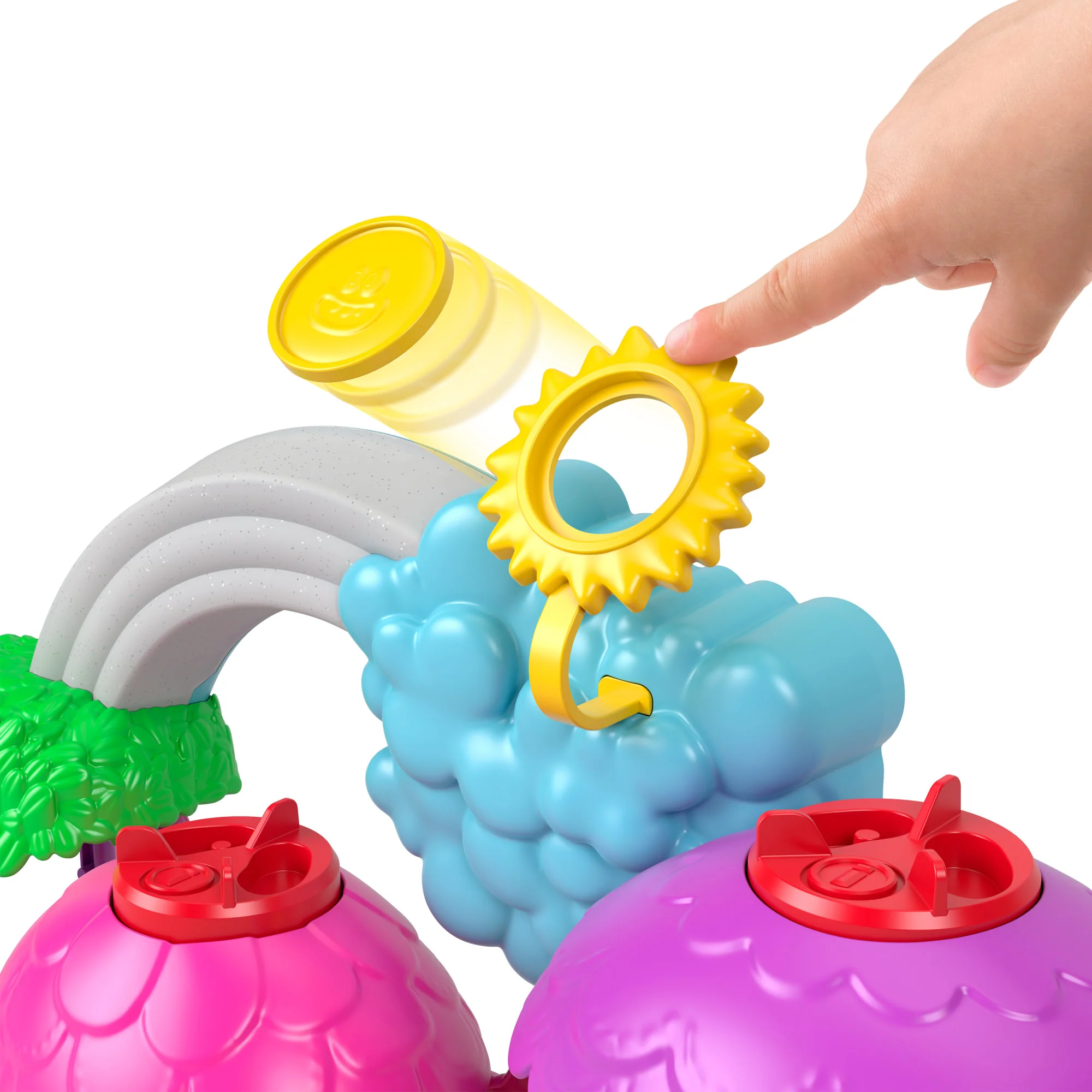 Imaginext Dreamworks Trolls Lights & Sounds Rainbow Treehouse Playset With Poppy, 7 Pieces - Image 4
