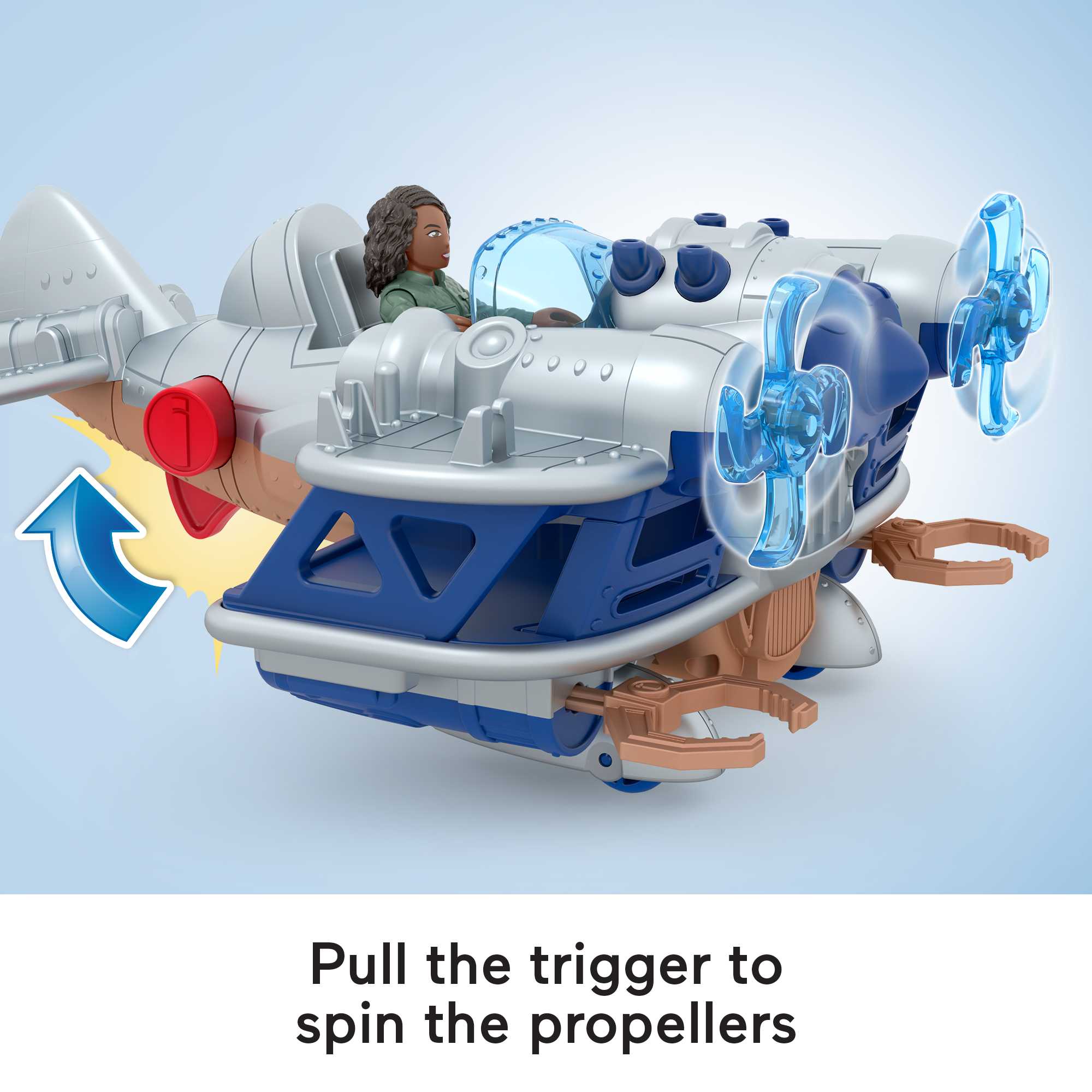 Imaginext Jurassic World Dominion Kayla Watts Figure & Toy Plane, AIr Tracker, 4 Pieces - Image 3