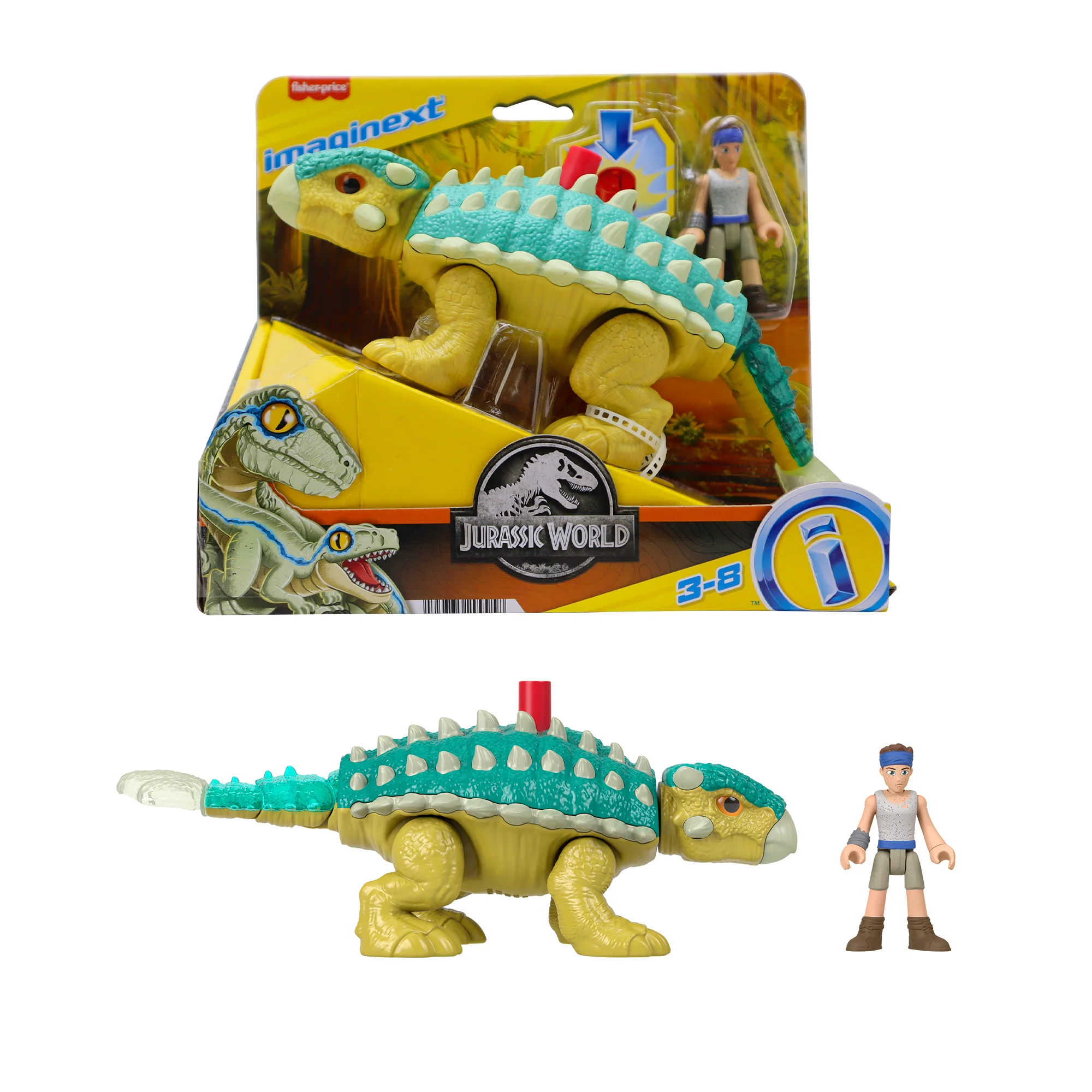 Imaginext Jurassic World Bumpy & Ben Dinosaur Toy Set For Preschool Kids, 2 Pieces - Image 6