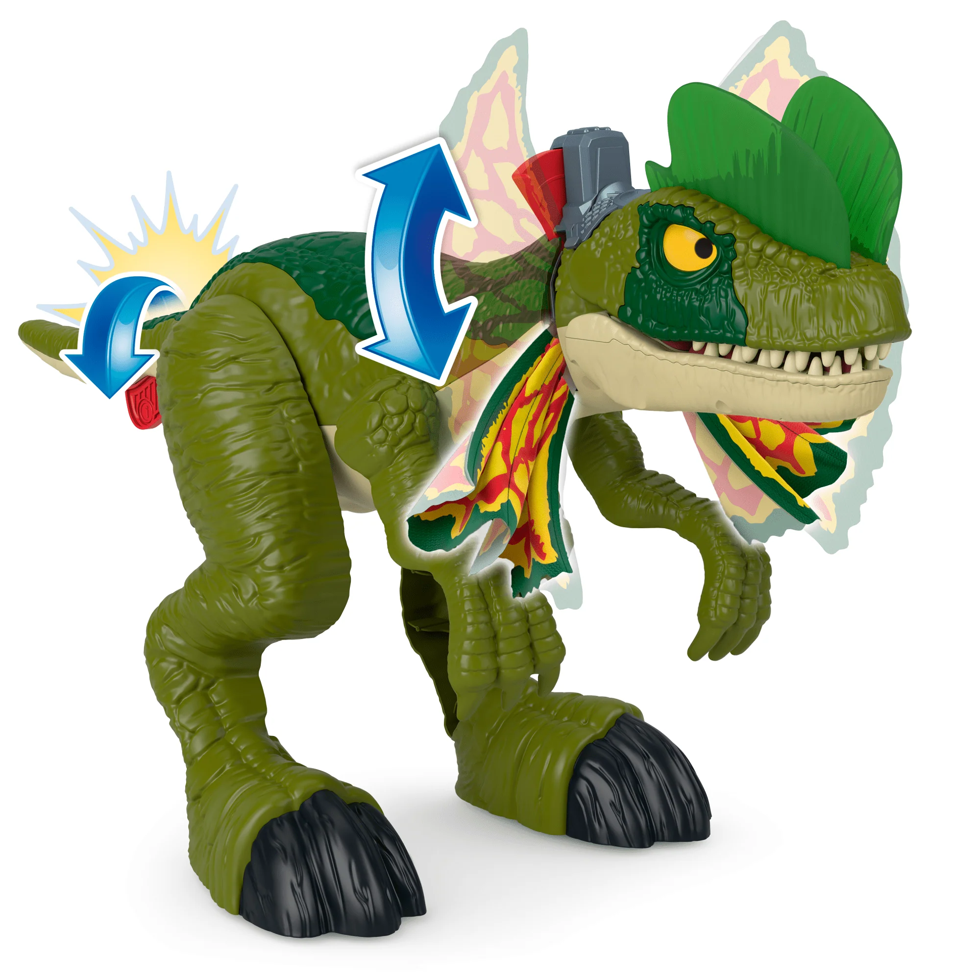 Imaginext  Jurassic World  Attaque en Furie  Dilophosaure, Lumières - Image 3