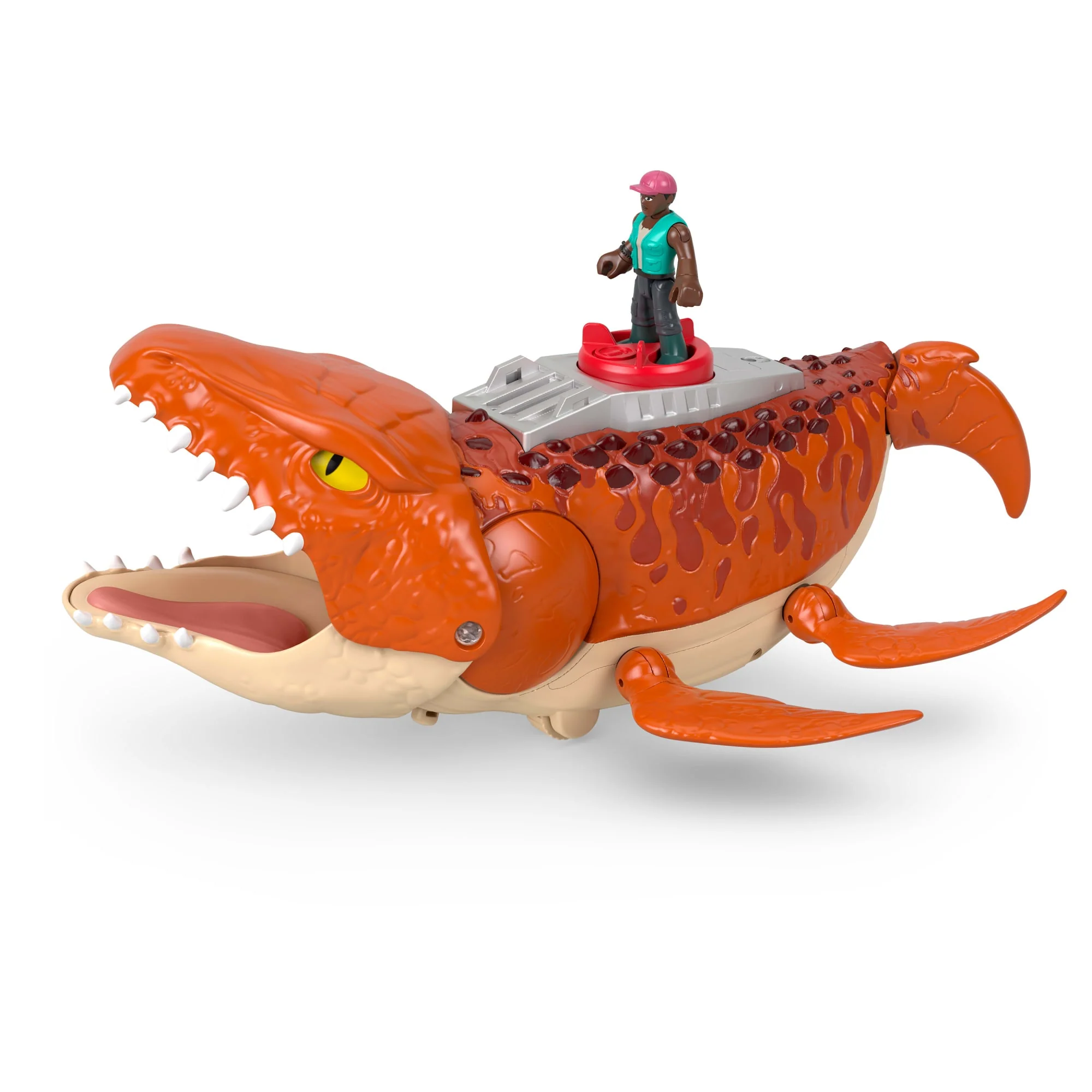 Imaginext Jurassic World Dinosaurio de Juguete Rebirth Mosasaurus Caza y Muerde - Image 3