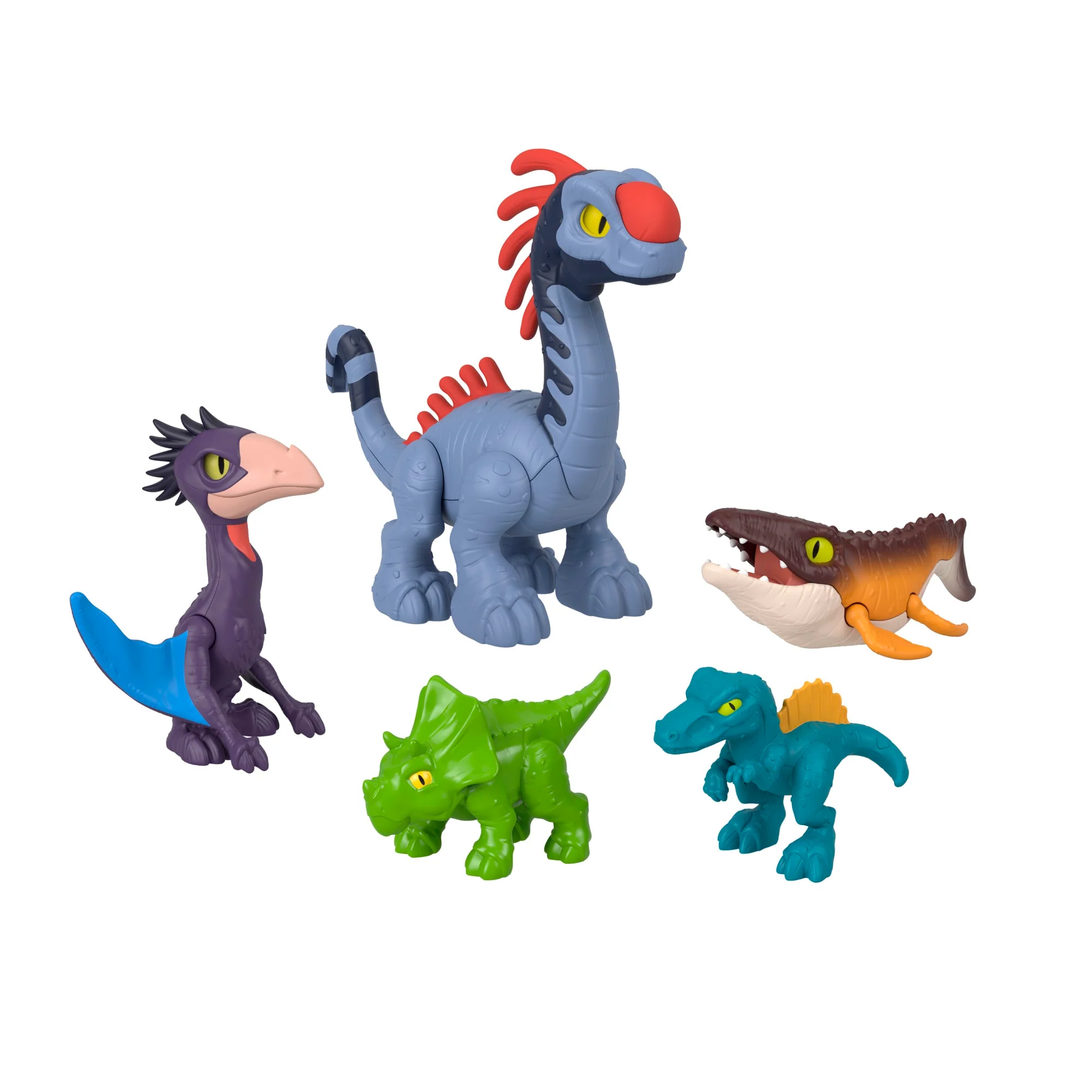 Imaginext Jurassic World Dinossauro de Brinquedo Rebirth Pacote de Dinos Terra, Ar e Mar - Image 2