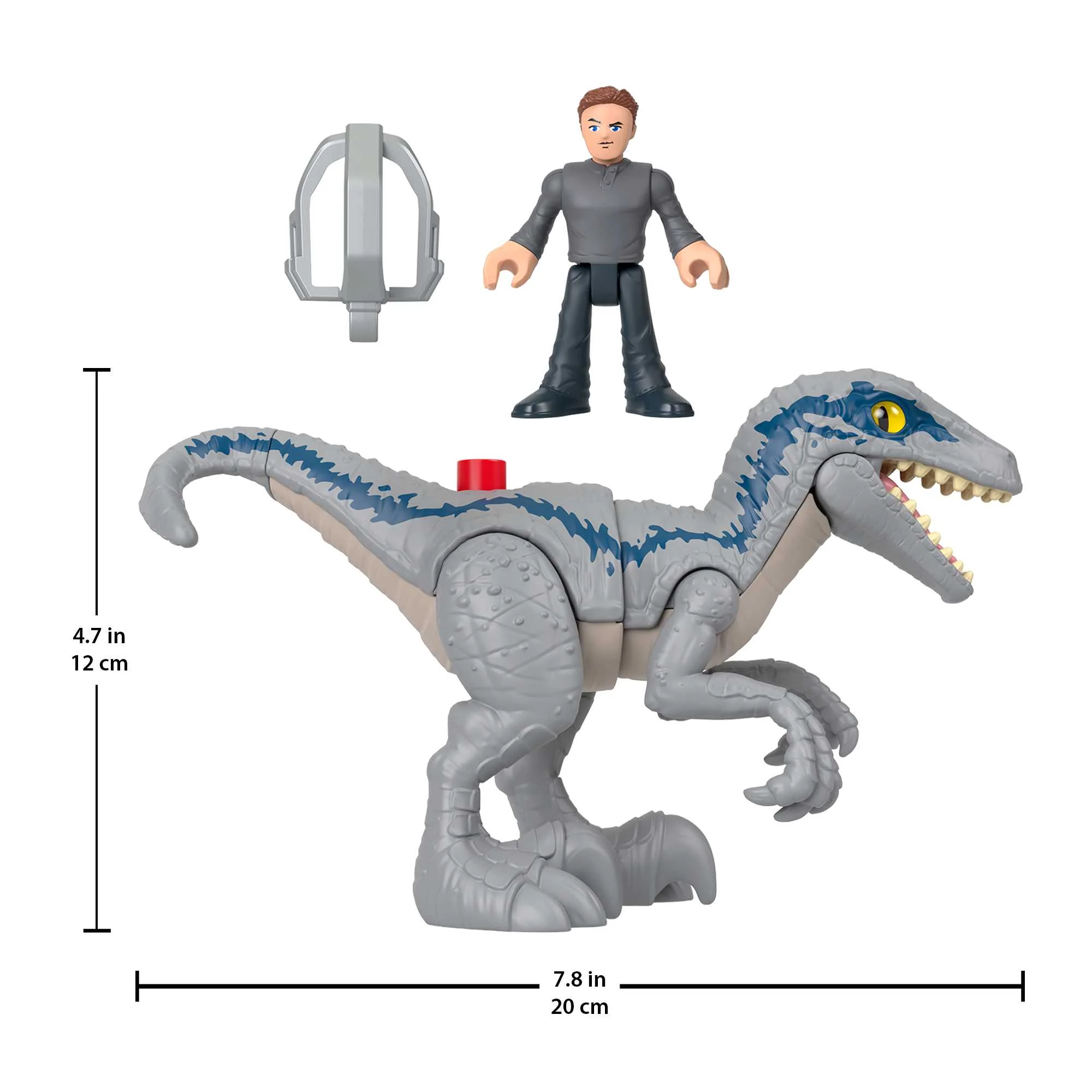 Imaginext Jurassic World Dominion Blue & Owen Dinosaur Toy Set, 3 Pieces, Preschool Toys - Image 4