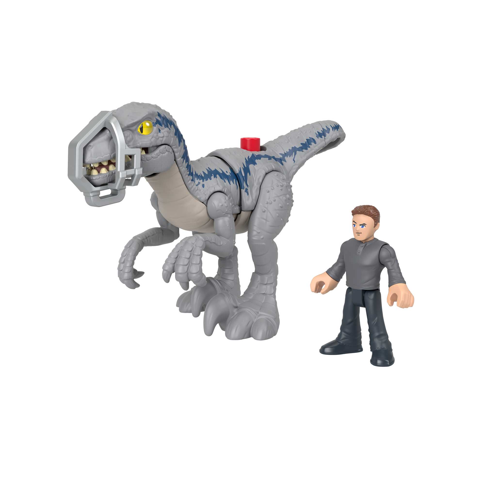 Imaginext Jurassic World Dominion Blue & Owen Dinosaur Toy Set, 3 Pieces, Preschool Toys - Image 5