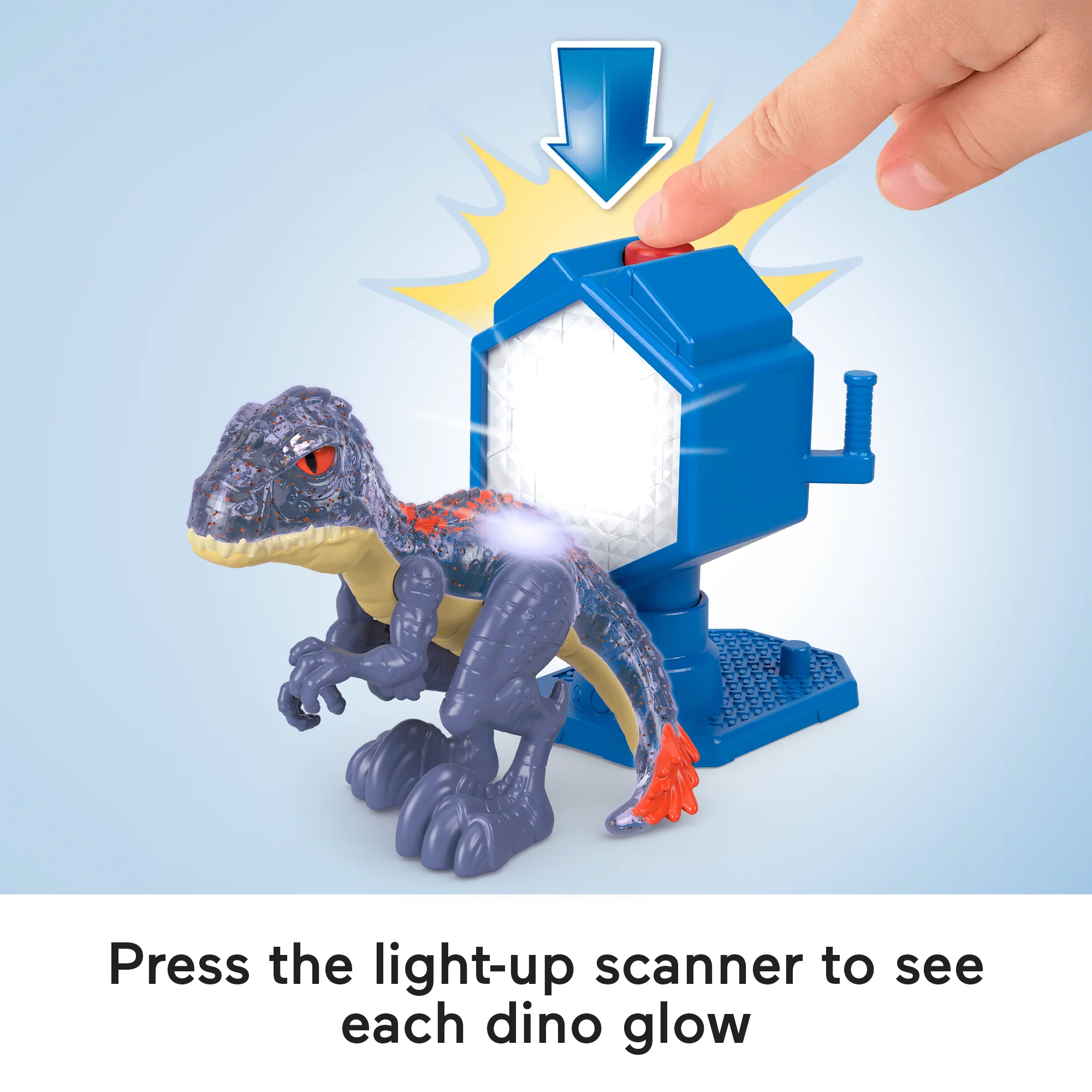 Imaginext Jurassic World EVo-Scanner Multi-Pack Light-Up Dinosaur Playset, 10 Toys - Image 3