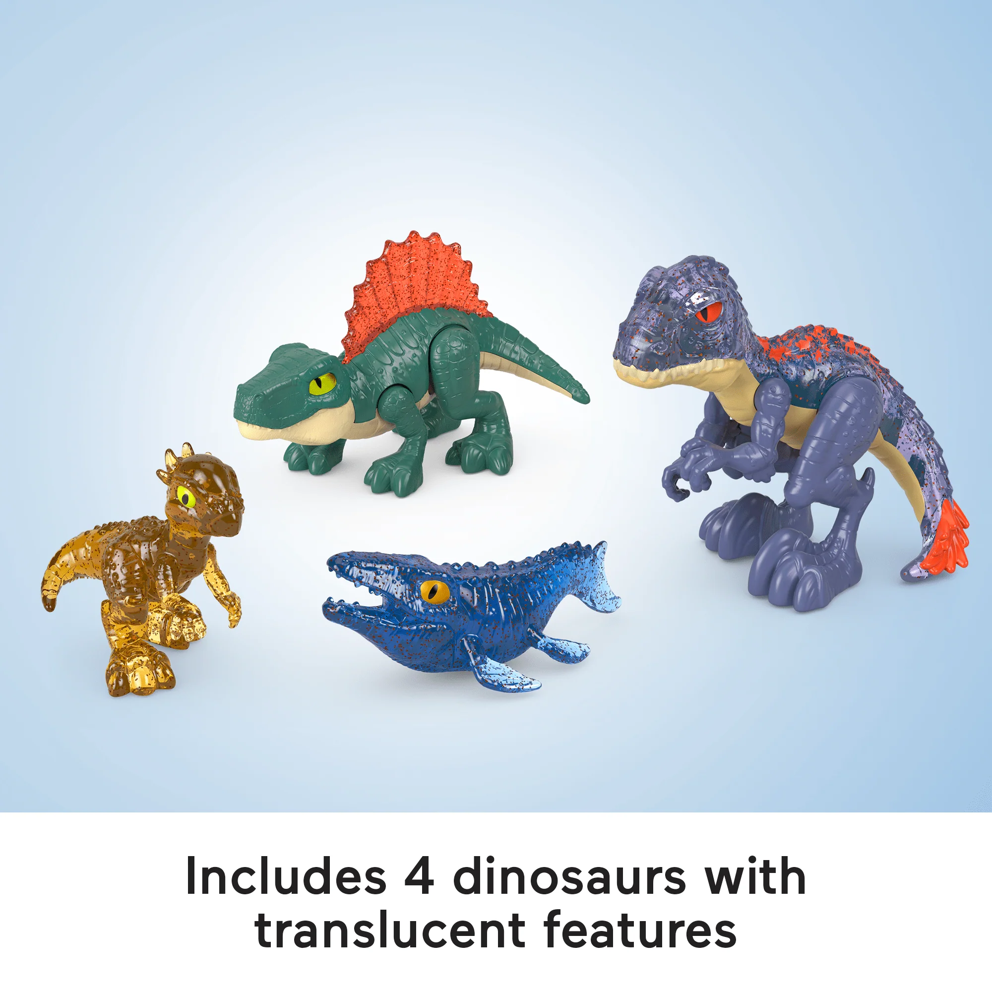 Imaginext Jurassic World EVo-Scanner Multi-Pack Light-Up Dinosaur Playset, 10 Toys - Image 4