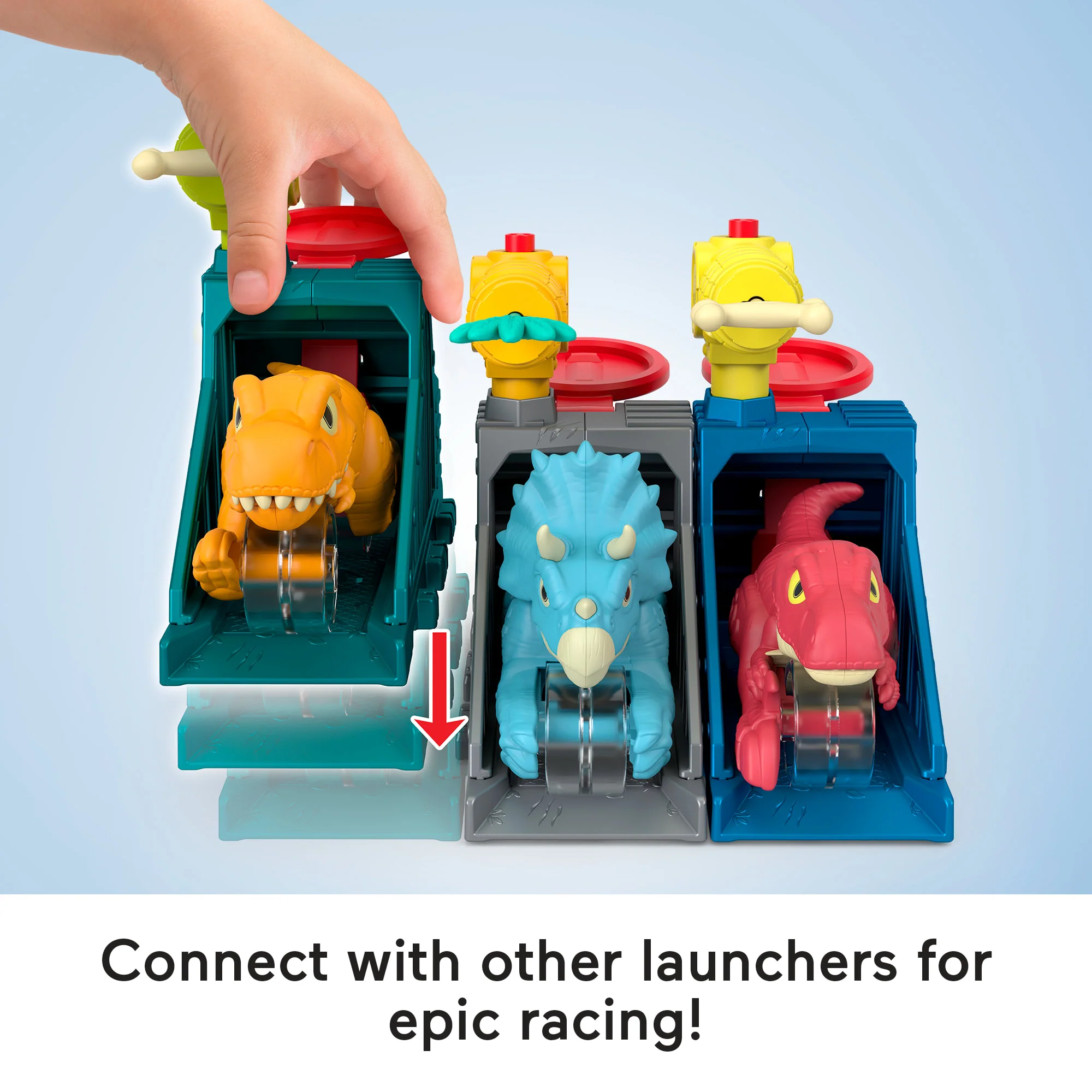 Imaginext Jurassic World Launcher Set With Chomping Toy T. Rex & 2 Accessories - Image 3
