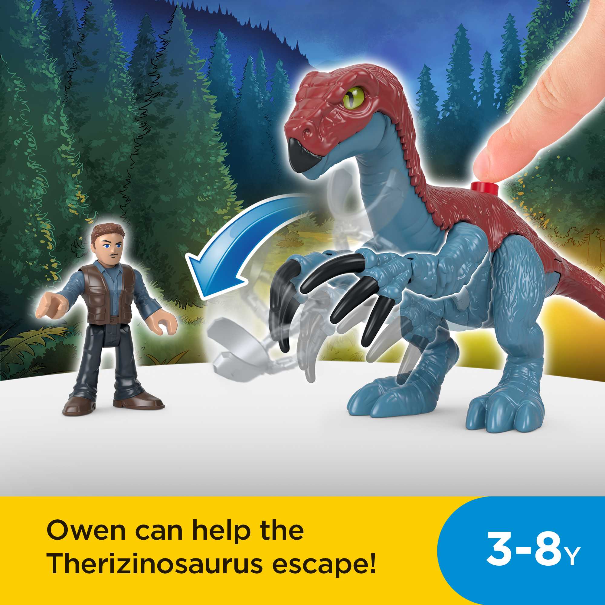 Imaginext Jurassic World Therizinosaurus & Owen - Image 2