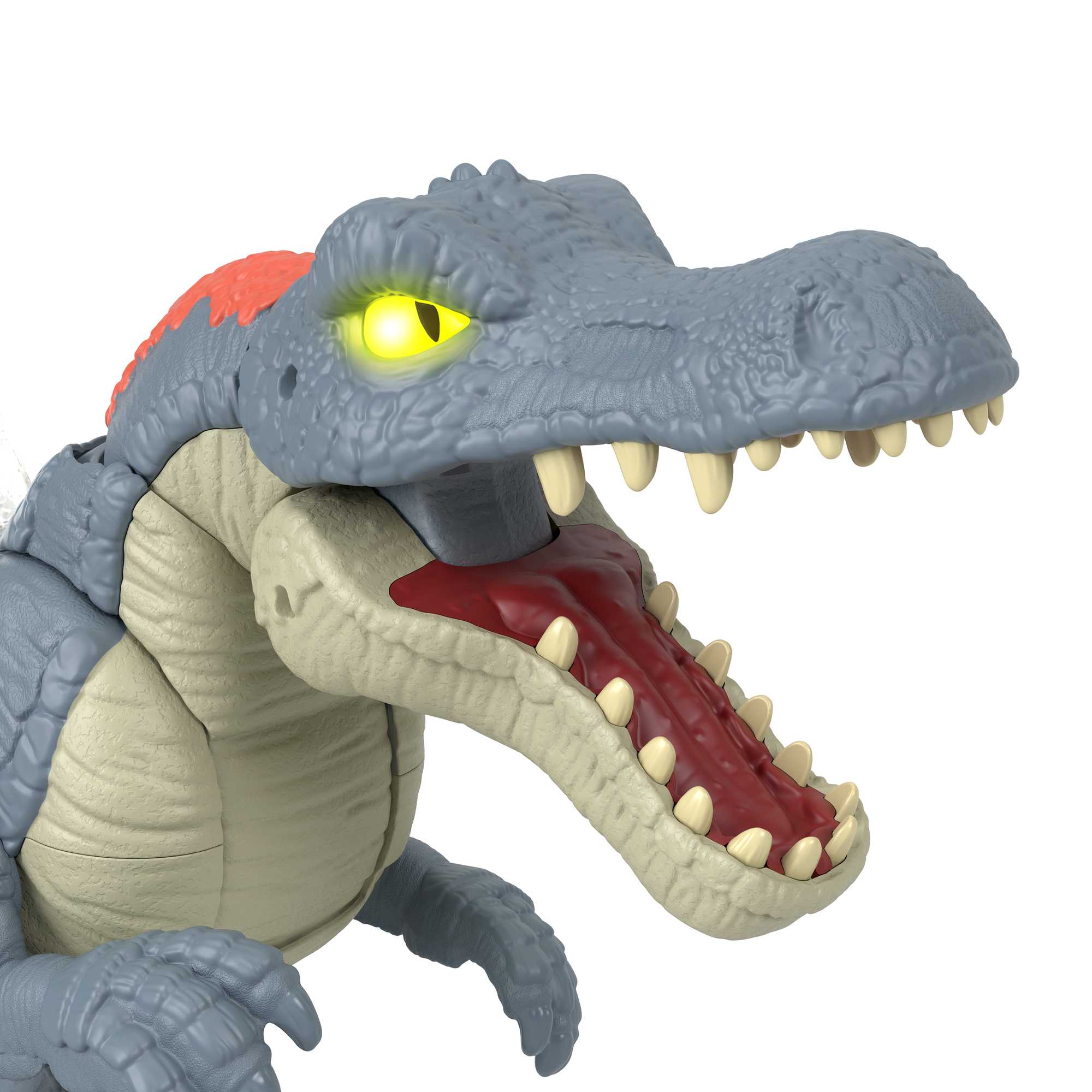 Imaginext Jurassic World Ultra Snap Spinosaurus Dinosaur Toy With Lights & Sounds, 2 Pieces - Image 5