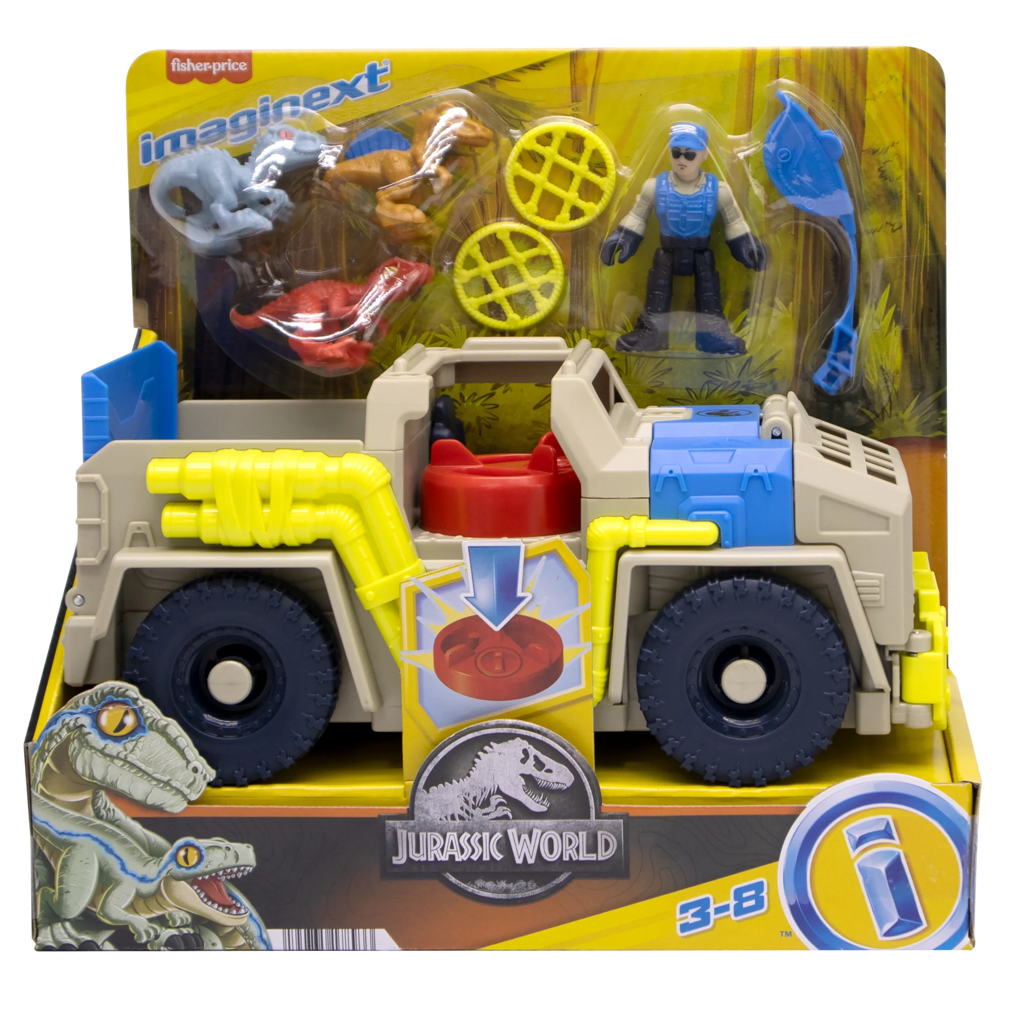 Imaginext Jurassic World Vehículo de Juguete Rastreadora de Dinosaurios - Image 2