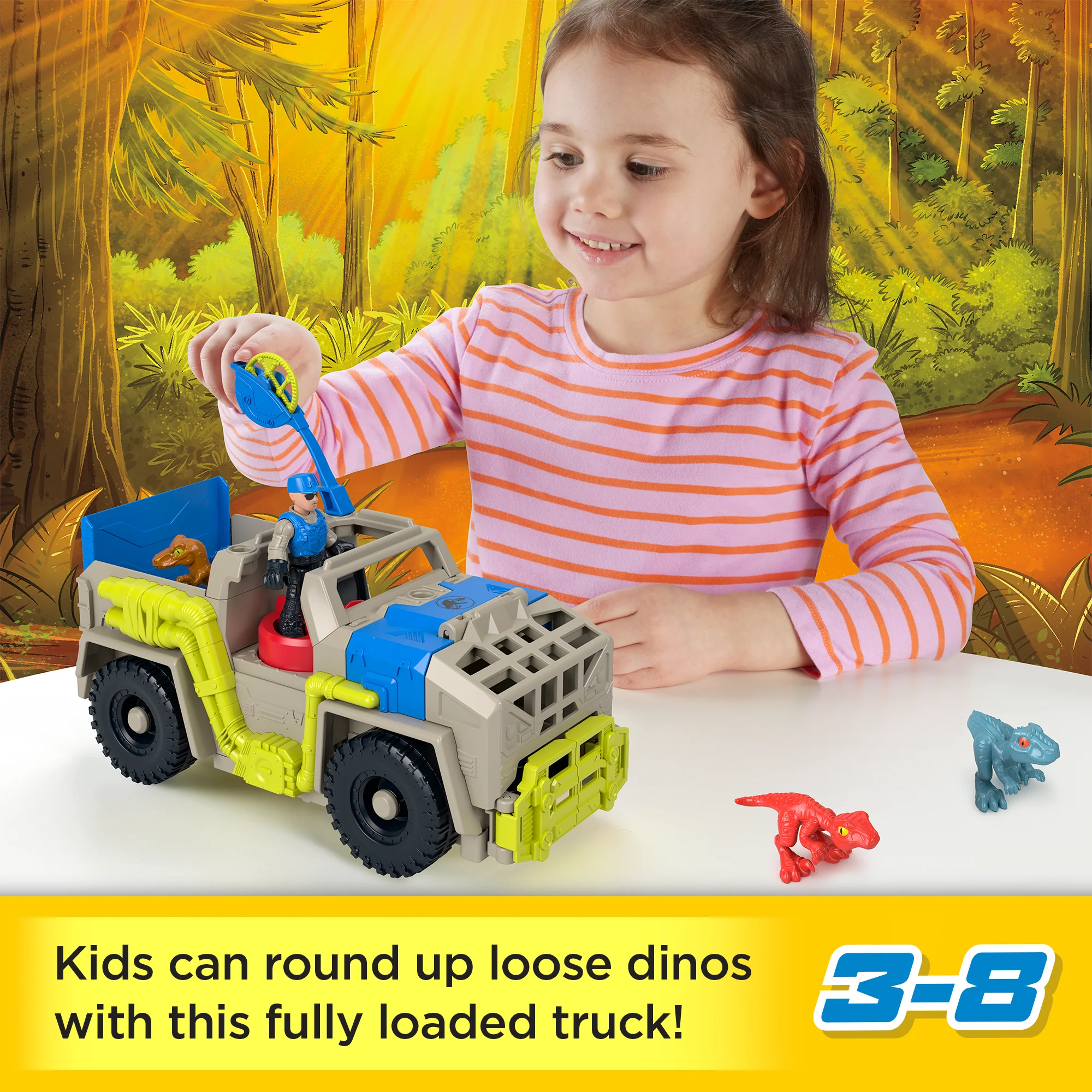 Imaginext Jurassic World Veículo de Brinquedo Rastreadora de Dinossauros - Image 3