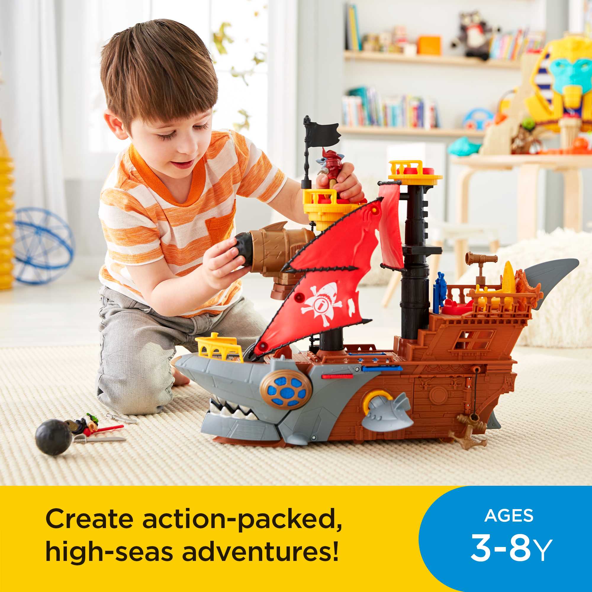 Imaginext Shark Bite Pirate Ship - Image 2