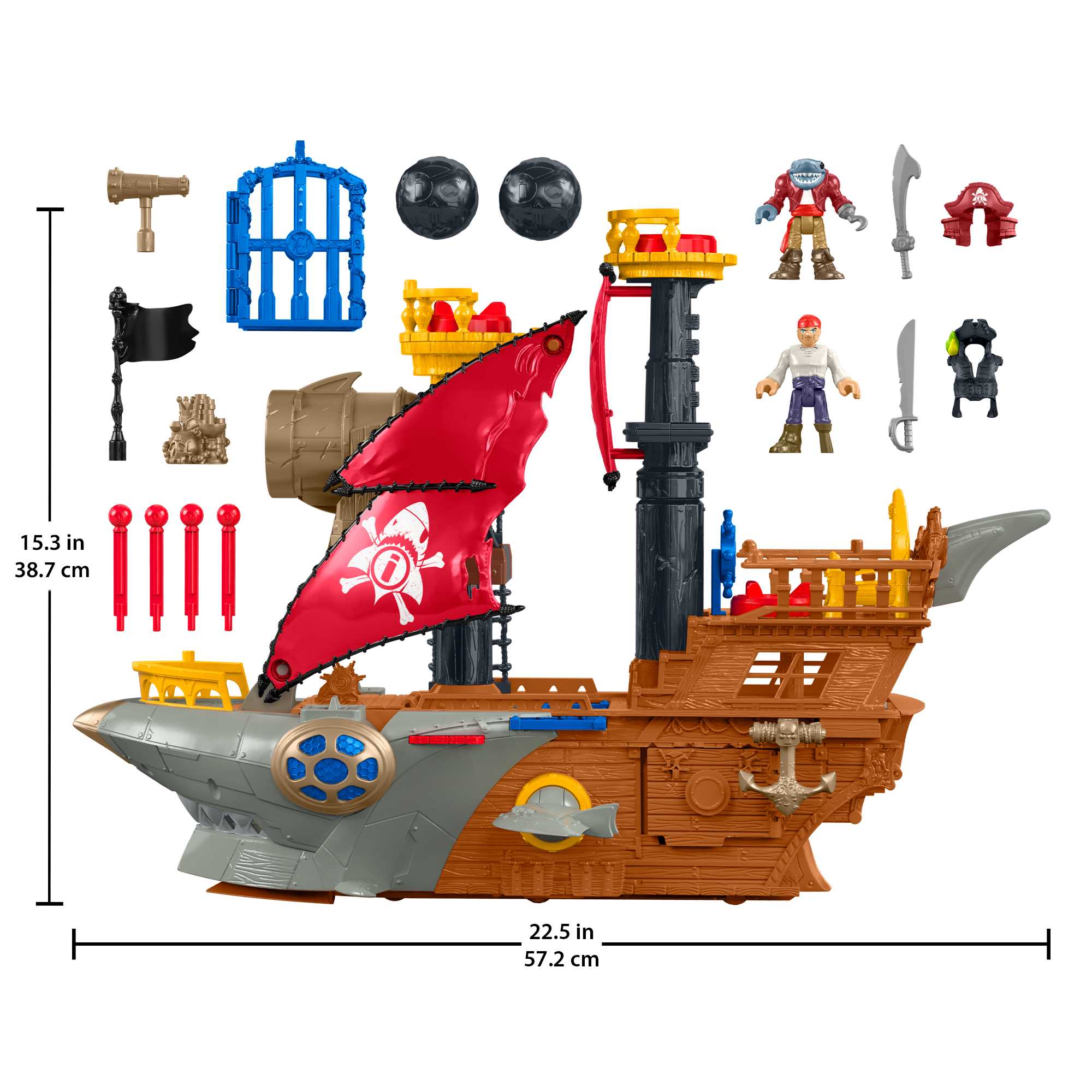 Imaginext Shark Bite Pirate Ship - Image 5