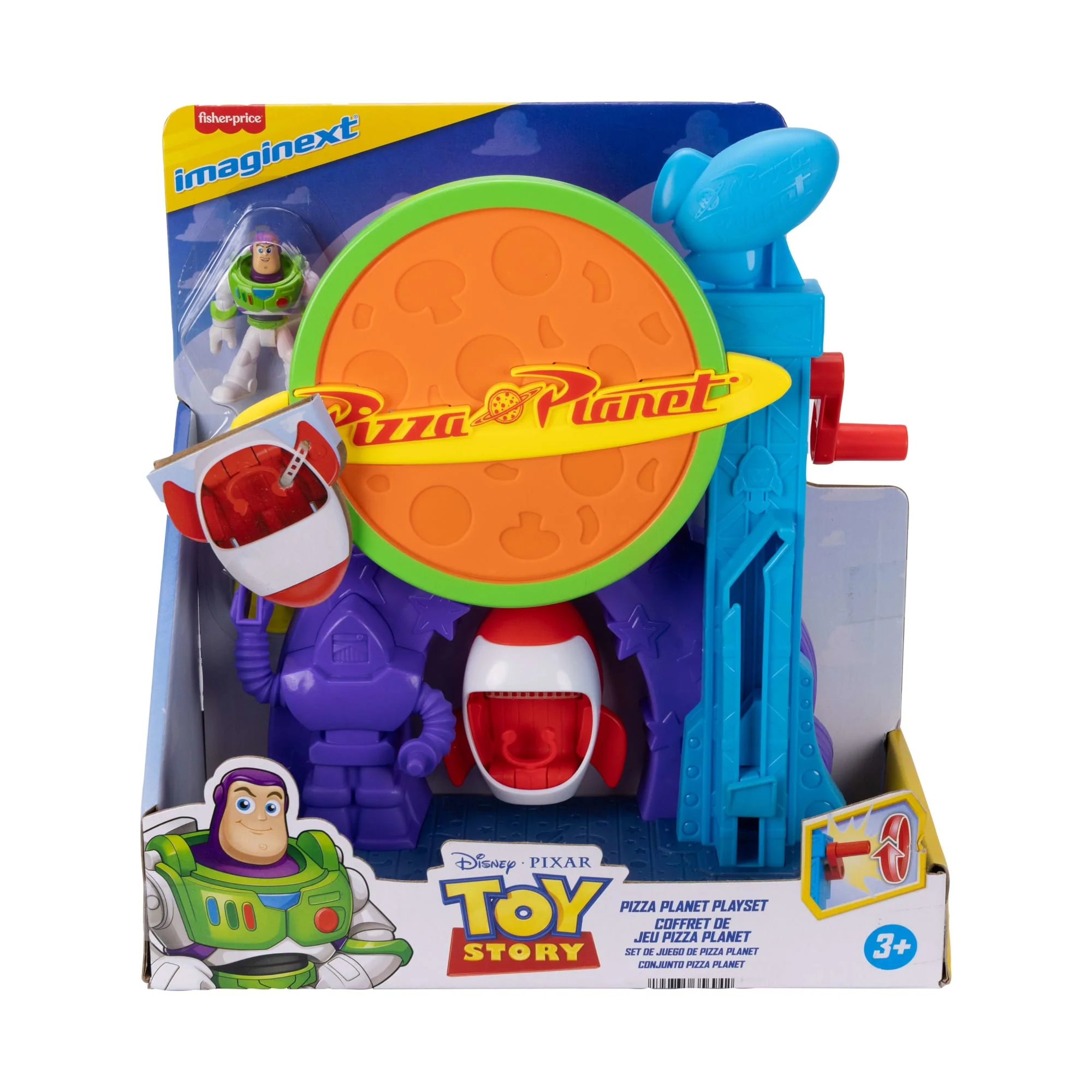 Imaginext Disney And Pixar Toy Story Pizza Planet Playset With Action Figure & Toy Rocket - Image 6