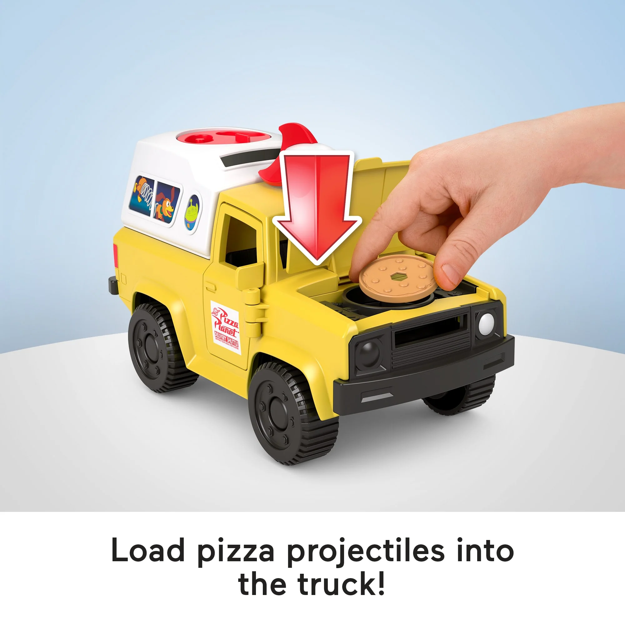 Imaginext Disney And Pixar Toy Story Pizza Planet Truck With Buzz Lightyear & Alien Action Figures - Image 3