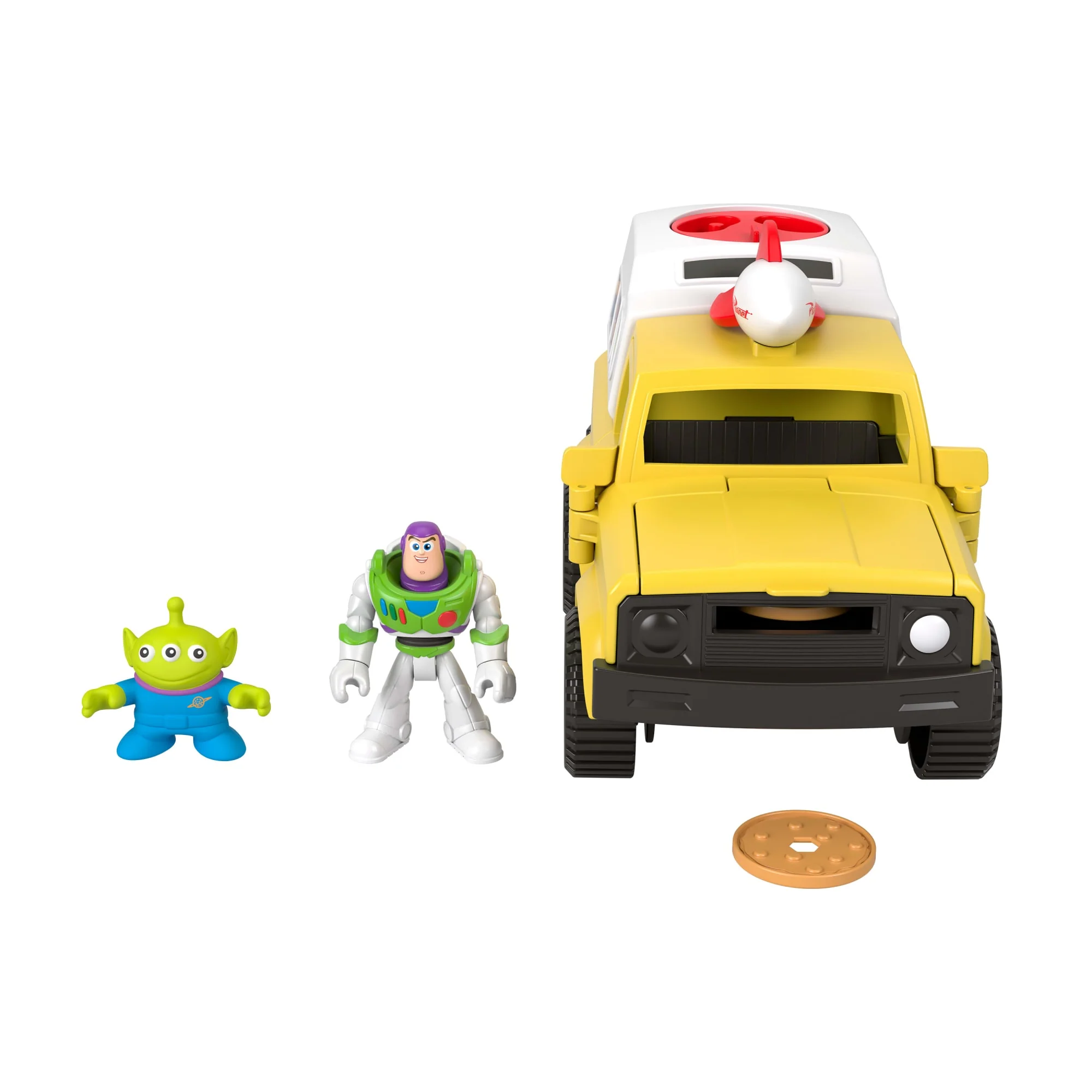 Imaginext Disney And Pixar Toy Story Pizza Planet Truck With Buzz Lightyear & Alien Action Figures - Image 4