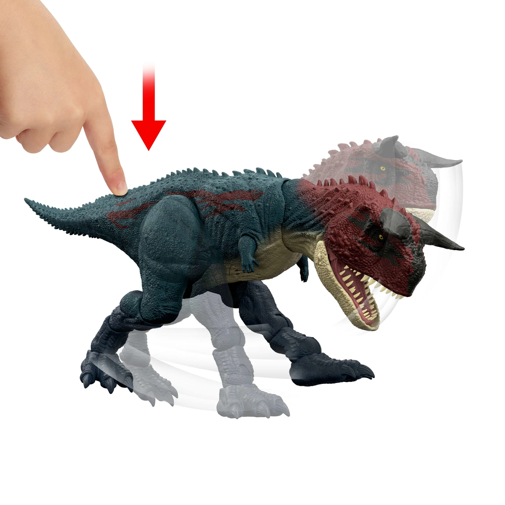 Jurassic World Carnotaure Attaque et Morsure Figurine Dino Articulée - Image 3