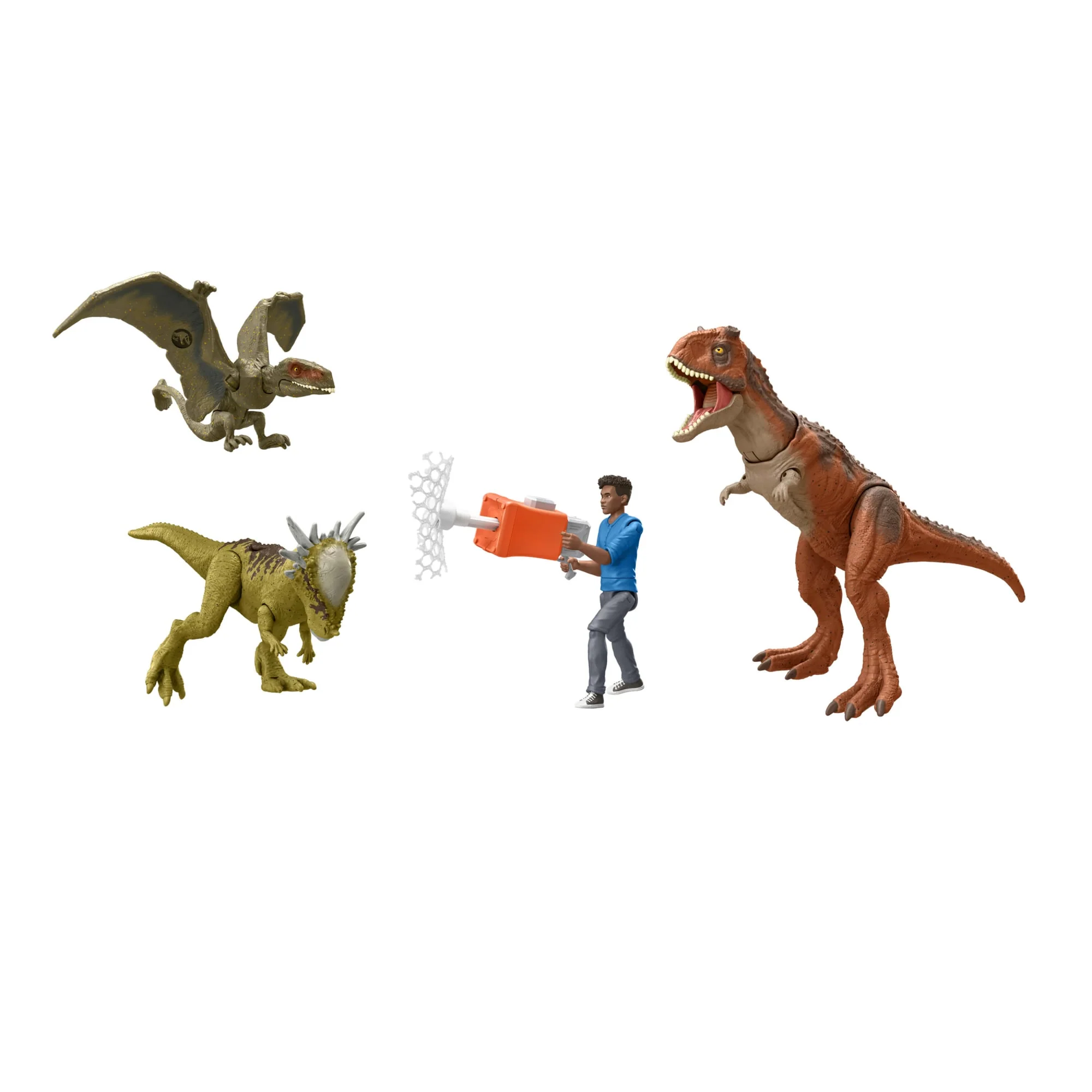 Jurassic World: Chomp Chomp Figurine Articulée Darius, 3Fig. de Dinos - Image 2