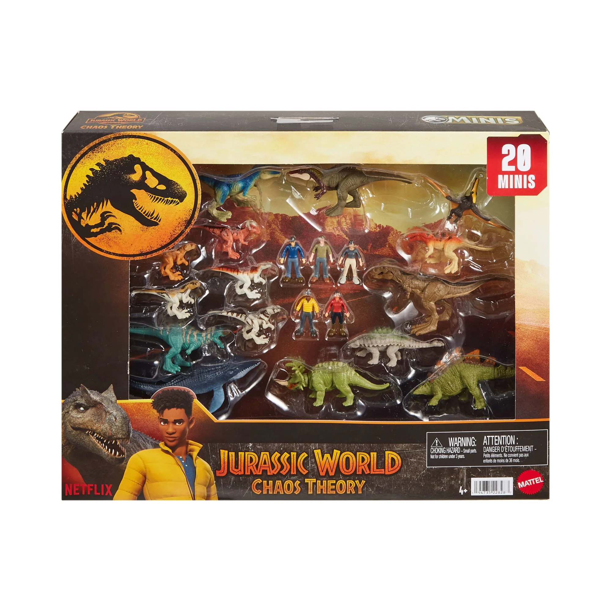 Jurassic World-20Mini-Figurines-Coffret Répliques Dinosaures, Humains - Image 6