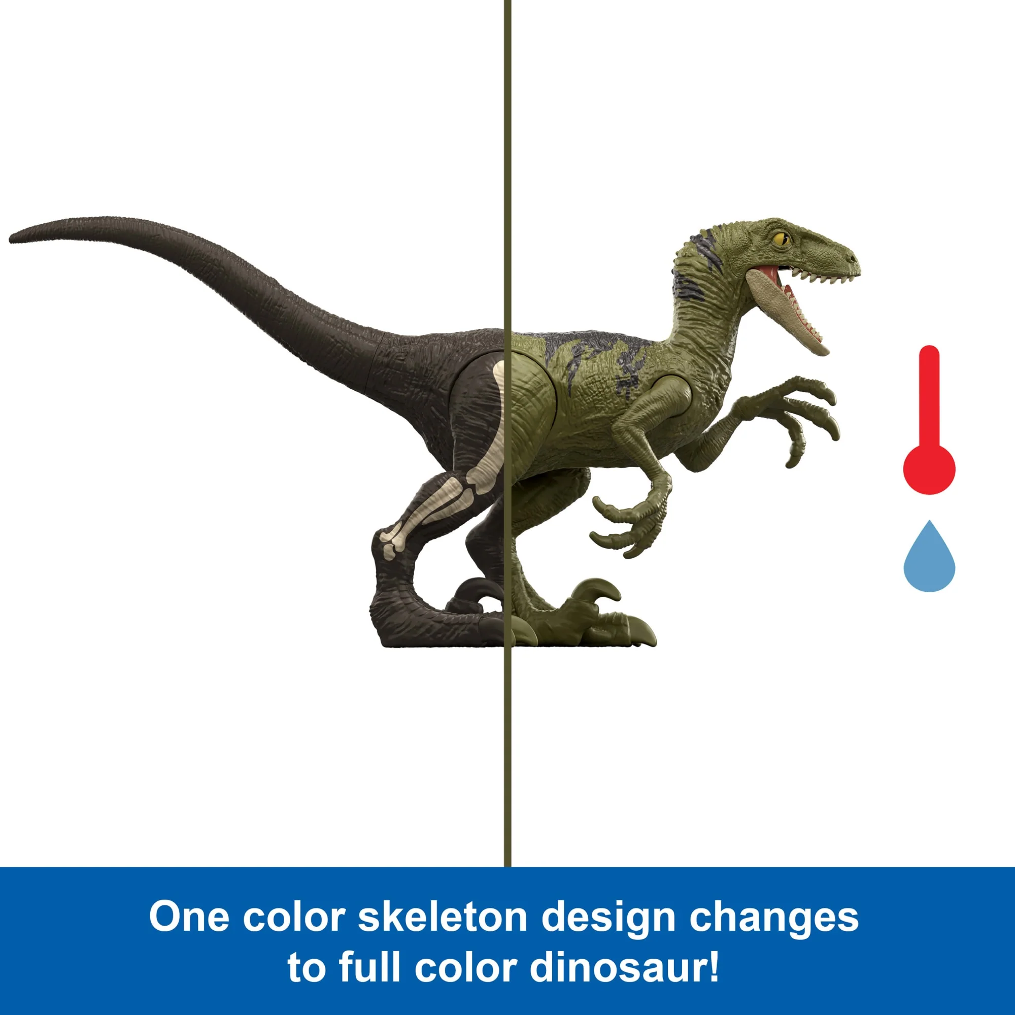 Jurassic World Dino Reveal Dinosaur Toys, Warm Water Uncovers Full Decoration, Unpack & Color Change - Image 3