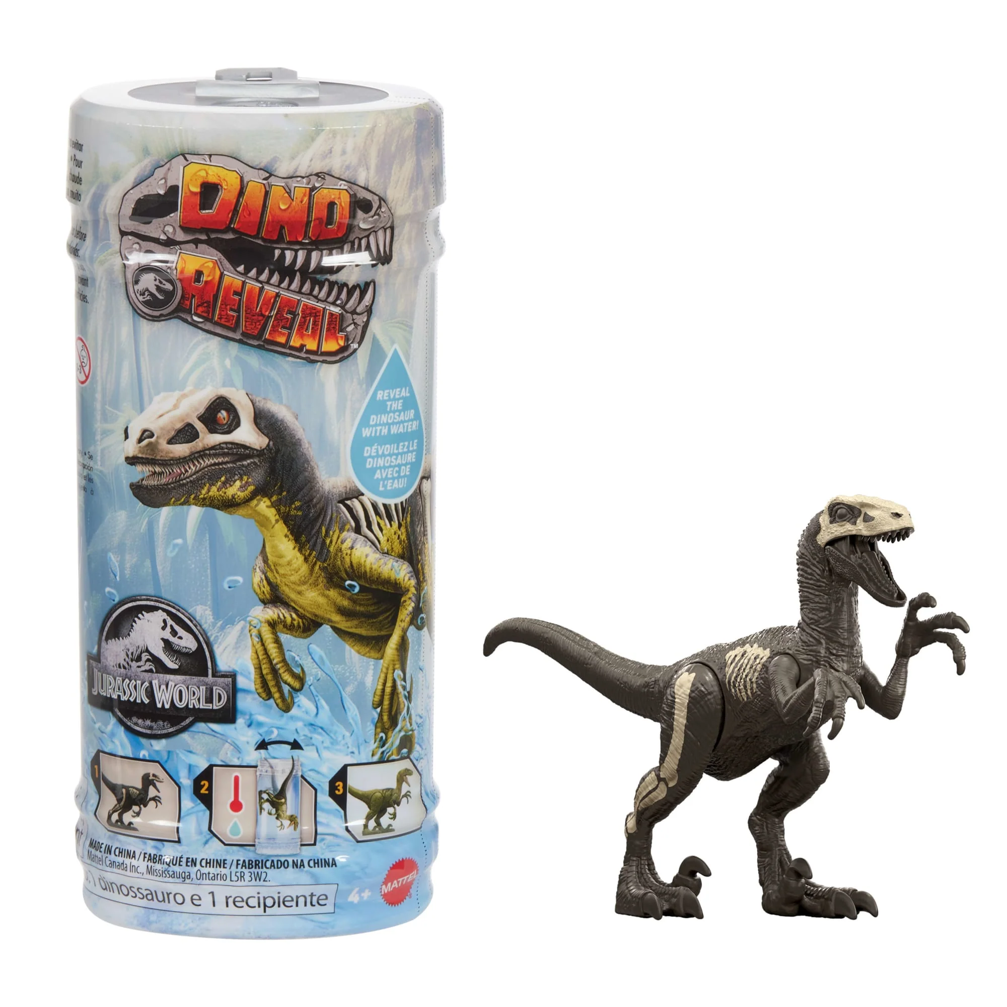 Jurassic World Dino Reveal Dinosaur Toys, Warm Water Uncovers Full Decoration, Unpack & Color Change - Image 5