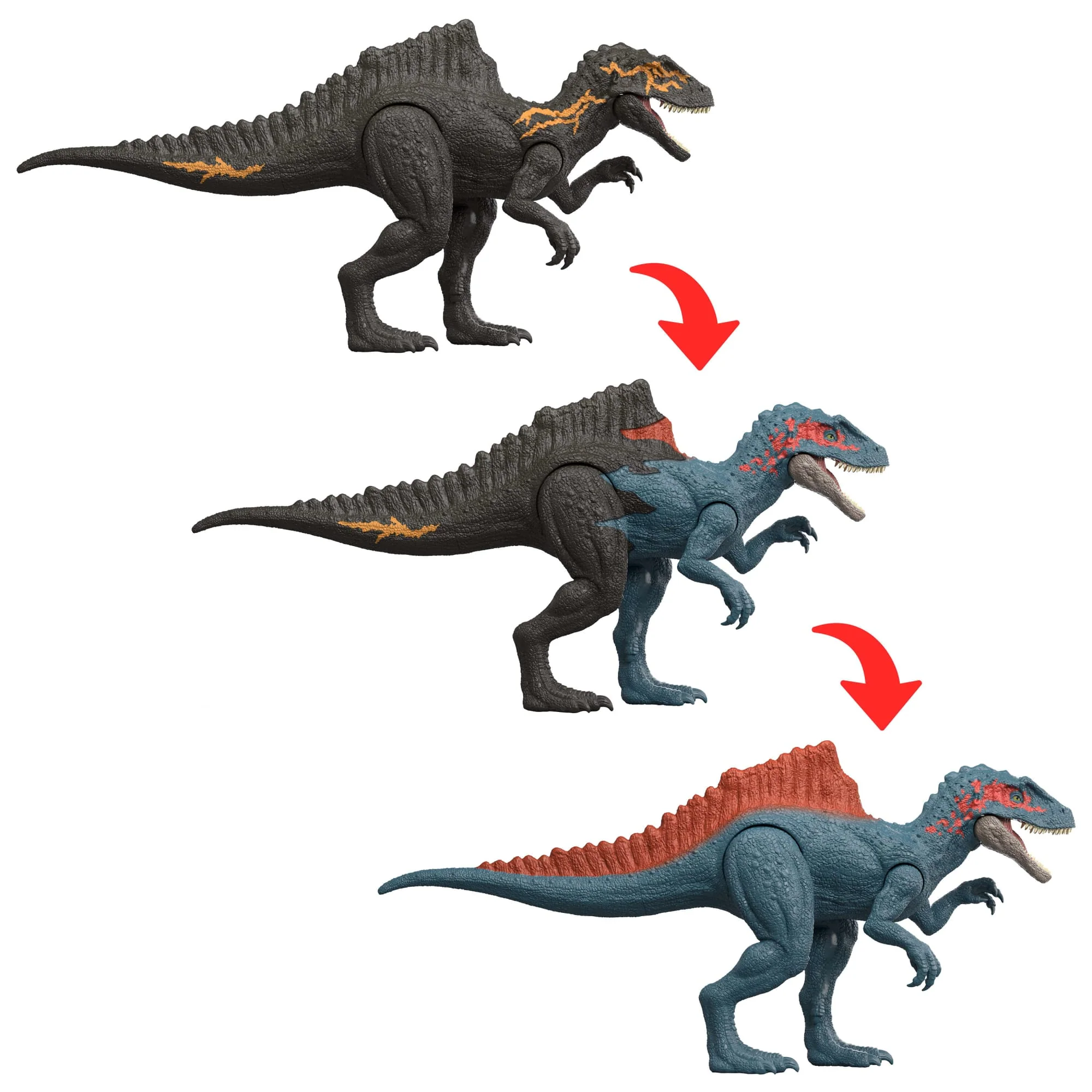 Jurassic World Dino Reveal deluxe Figurines Qui Changent de Couleur - Image 3