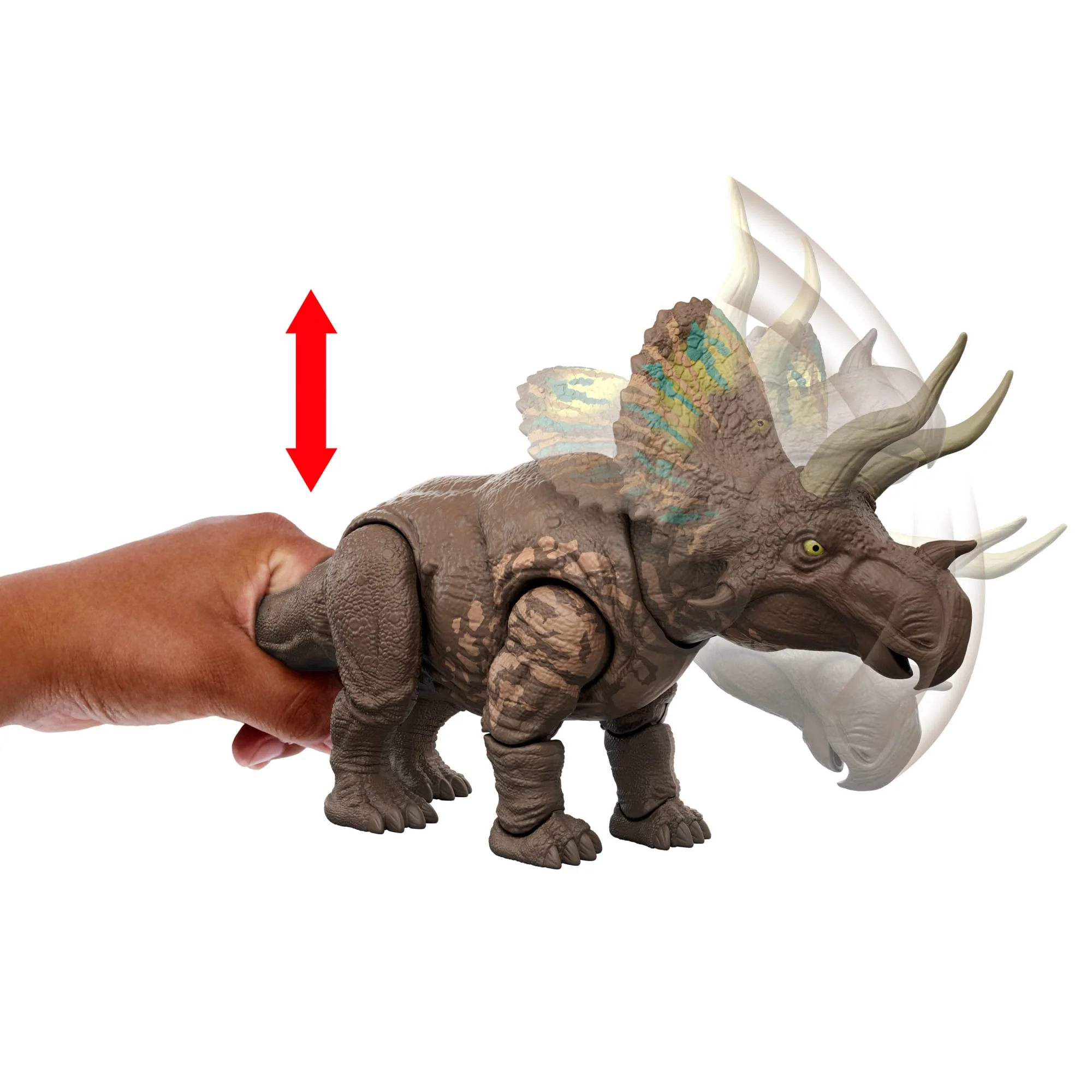 Jurassic World Dinosaurio de Juguete Rebirth Rastreadores Gigantes Eotriceratops - Image 3