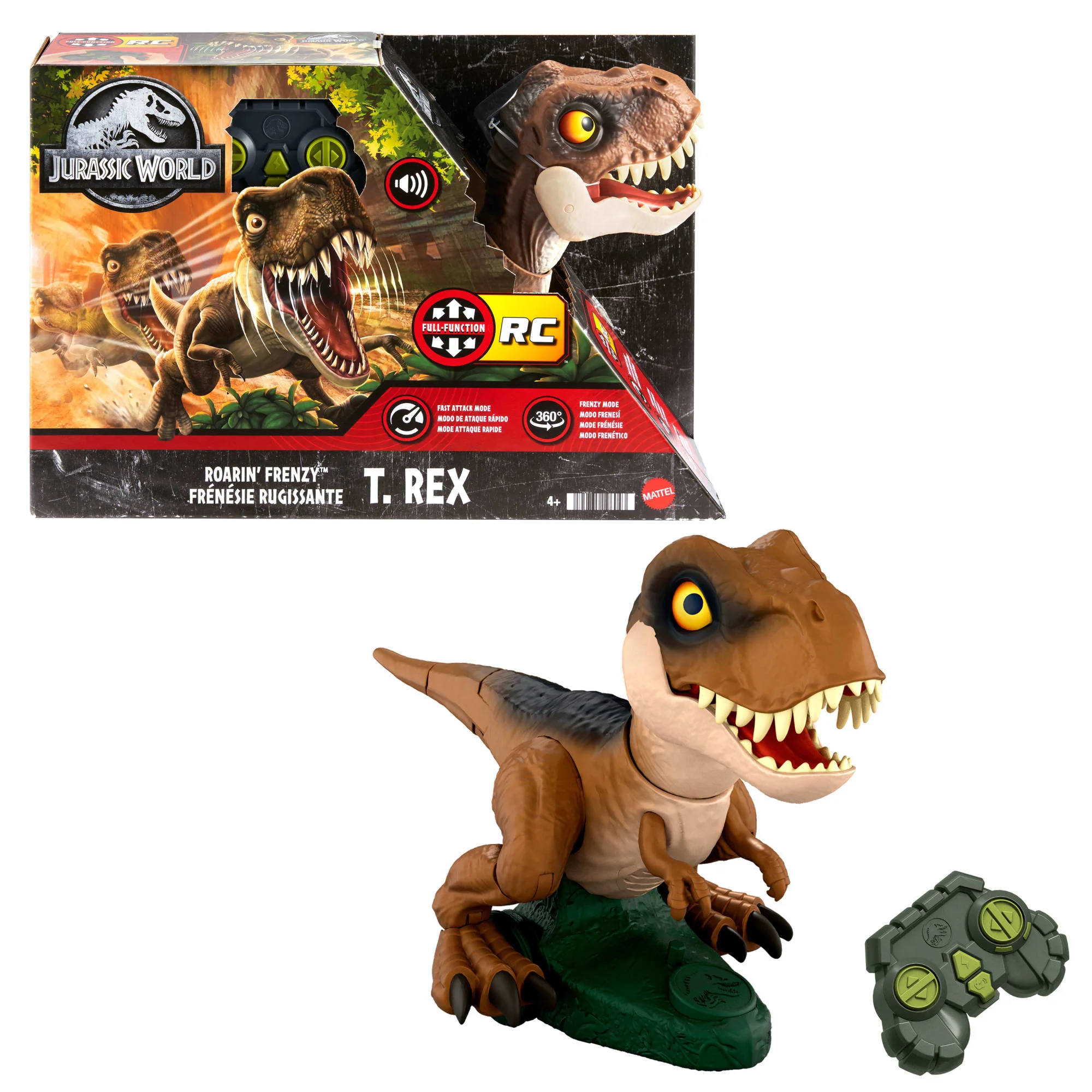 Jurassic World Dinossauro de Brinquedo Jurassic World T.Rex Fúria Rugidora R/C - Image 6