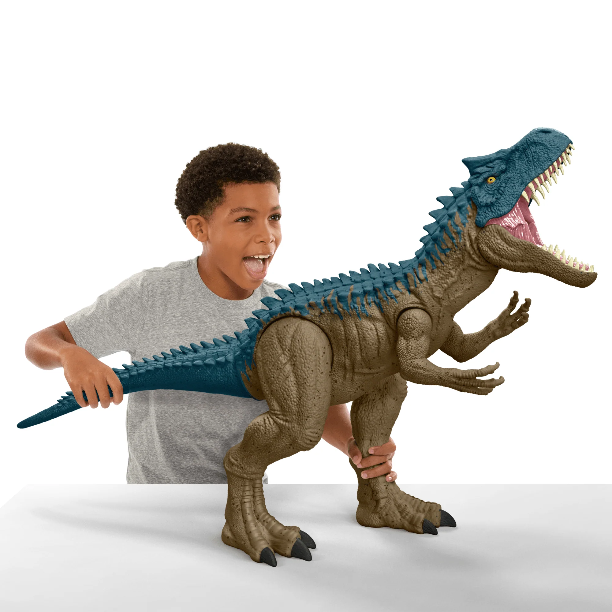 Jurassic World Super Colossal Allosaurus Dinosaur Action Figure Toy 38 inches Long, Swallows Minis - Image 2