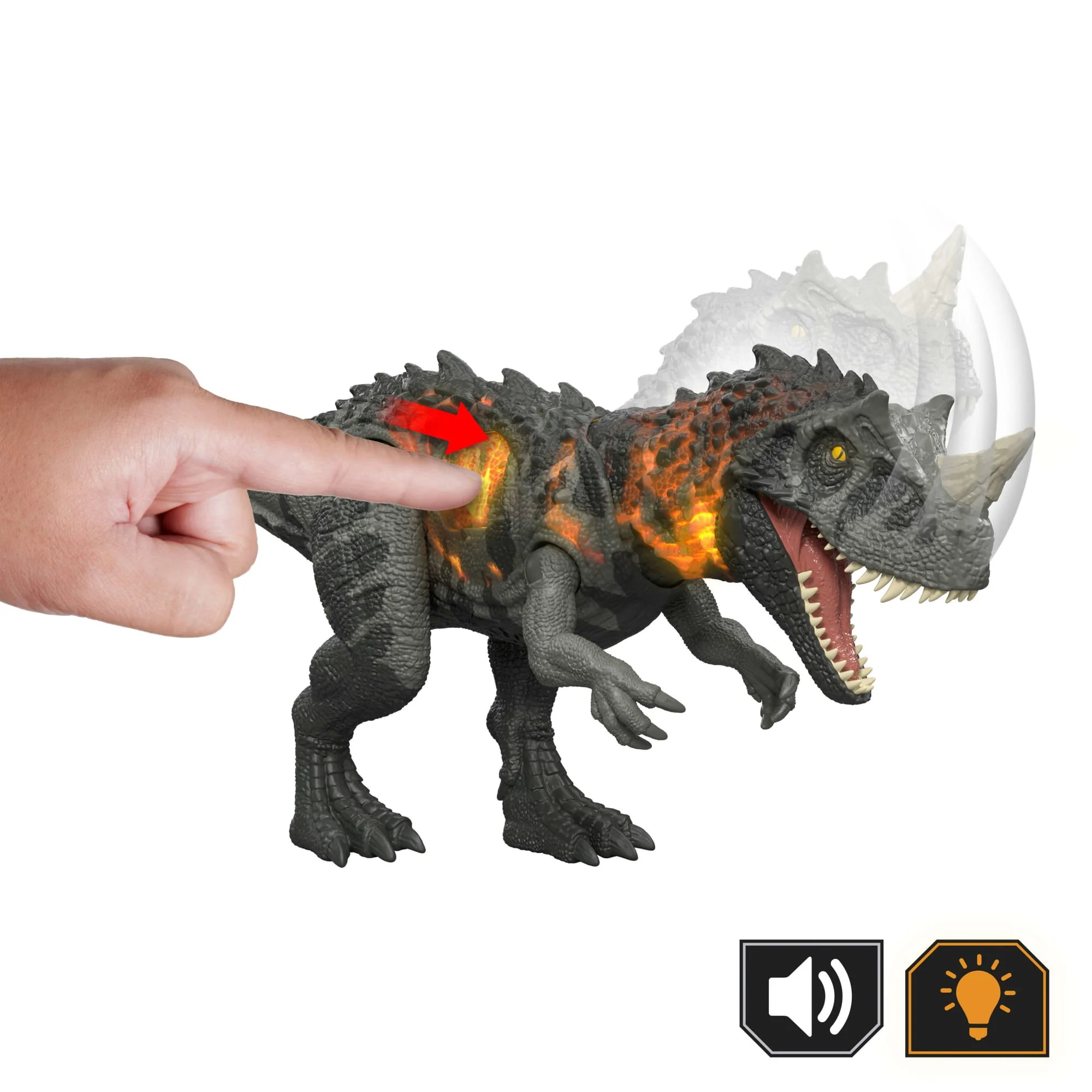 Jurassic World Figurine Ceratosaurus Rugissement Féroce - Image 4