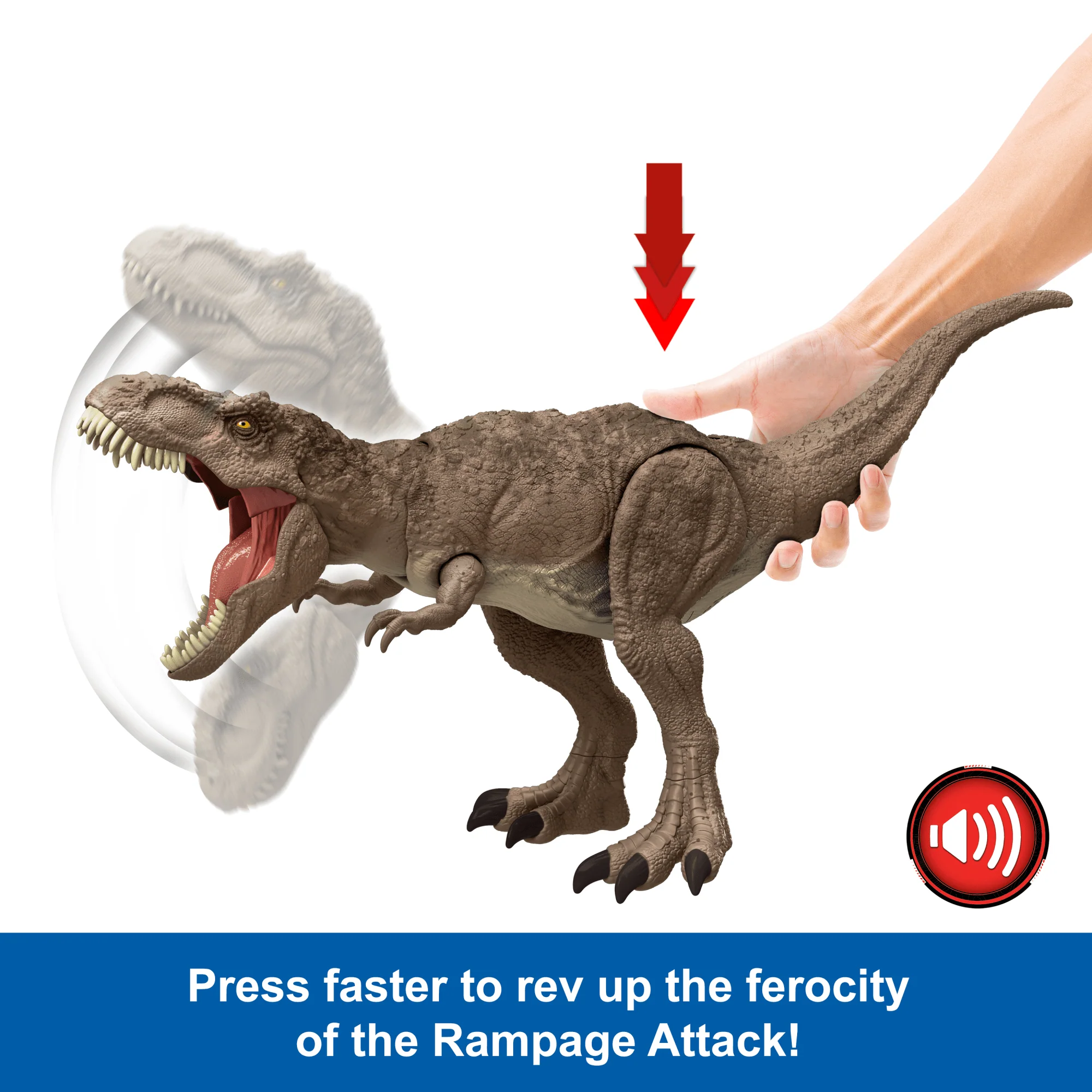 Jurassic World All-Out Attack Tyrannosaurus Rex Dinosaur Action Figure Toy - Image 3