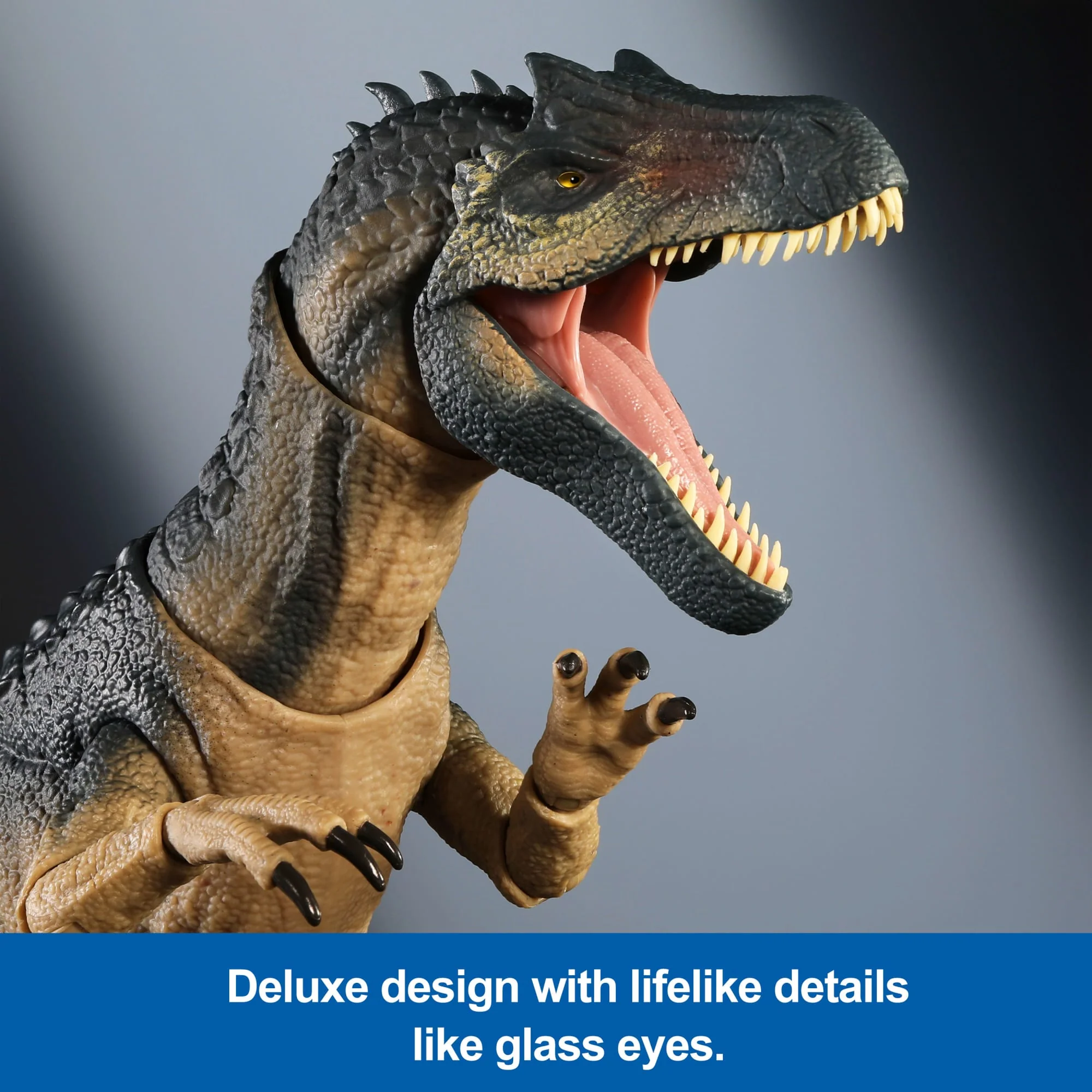 Jurassic World Hammond Collection Allosaurus Dinosaur Action Figure With Glass Eyes, Wired Tail - Image 3