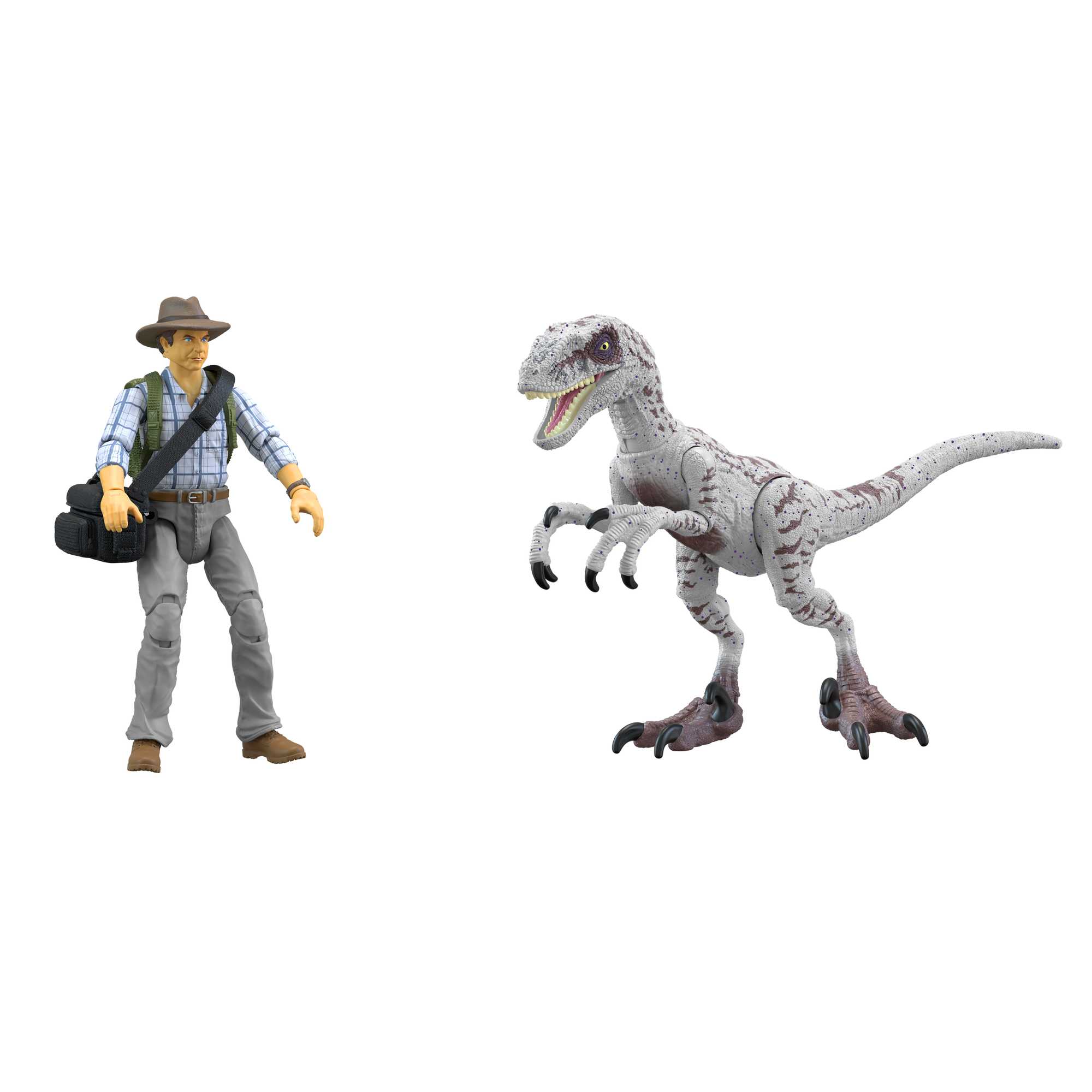 Jurassic World Toys Dr Grant & Raptor Figures Hammond Collection - Image 2