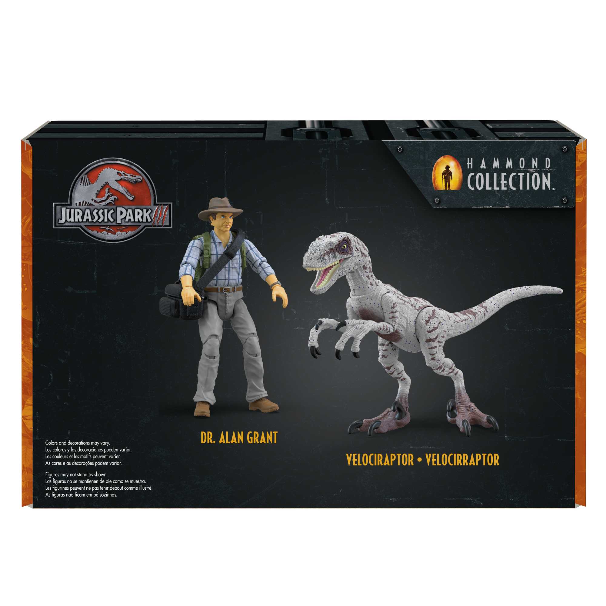 Jurassic World Toys Dr Grant & Raptor Figures Hammond Collection - Image 6