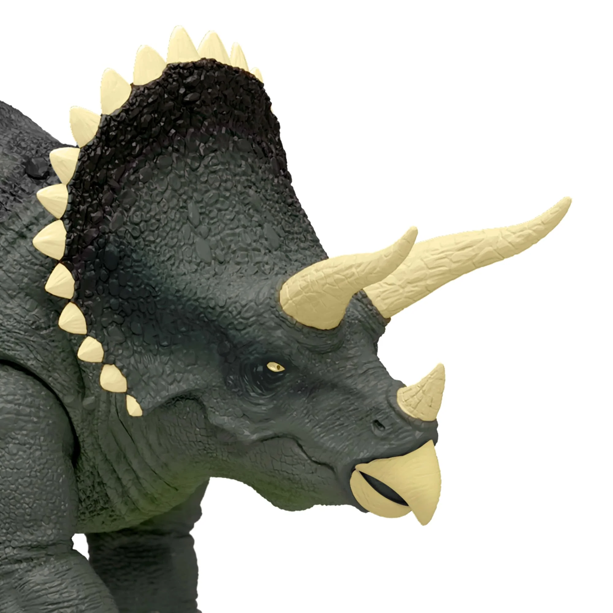 Jurassic World Reimagined Real Feel Triceratops Roaring Dinosaur Figure, 90S Inspired Toy - Image 5