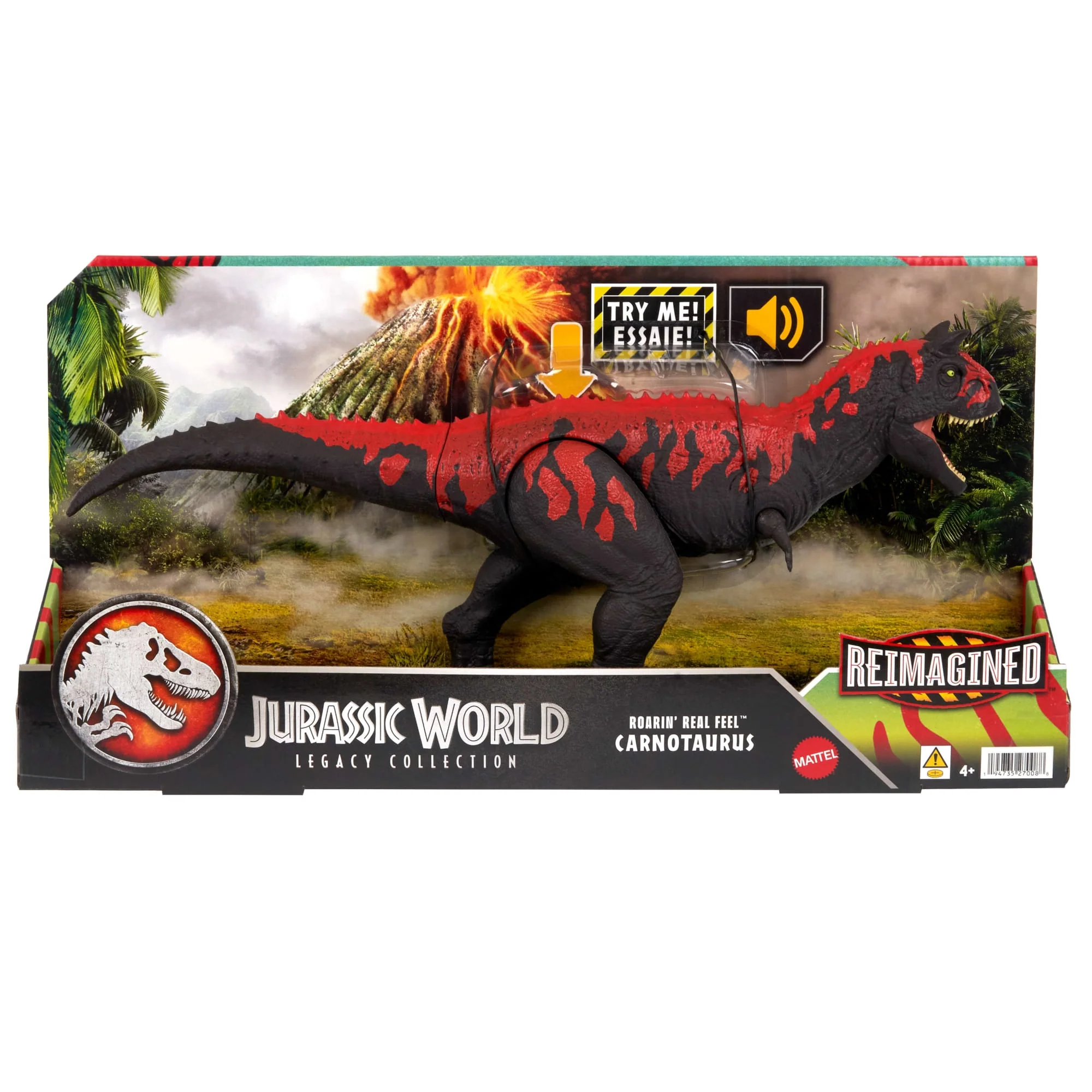 Jurassic World Roarin Real Feel Carnotaurus Dinosaur, Legacy Collection Reimagined Figure - Image 2