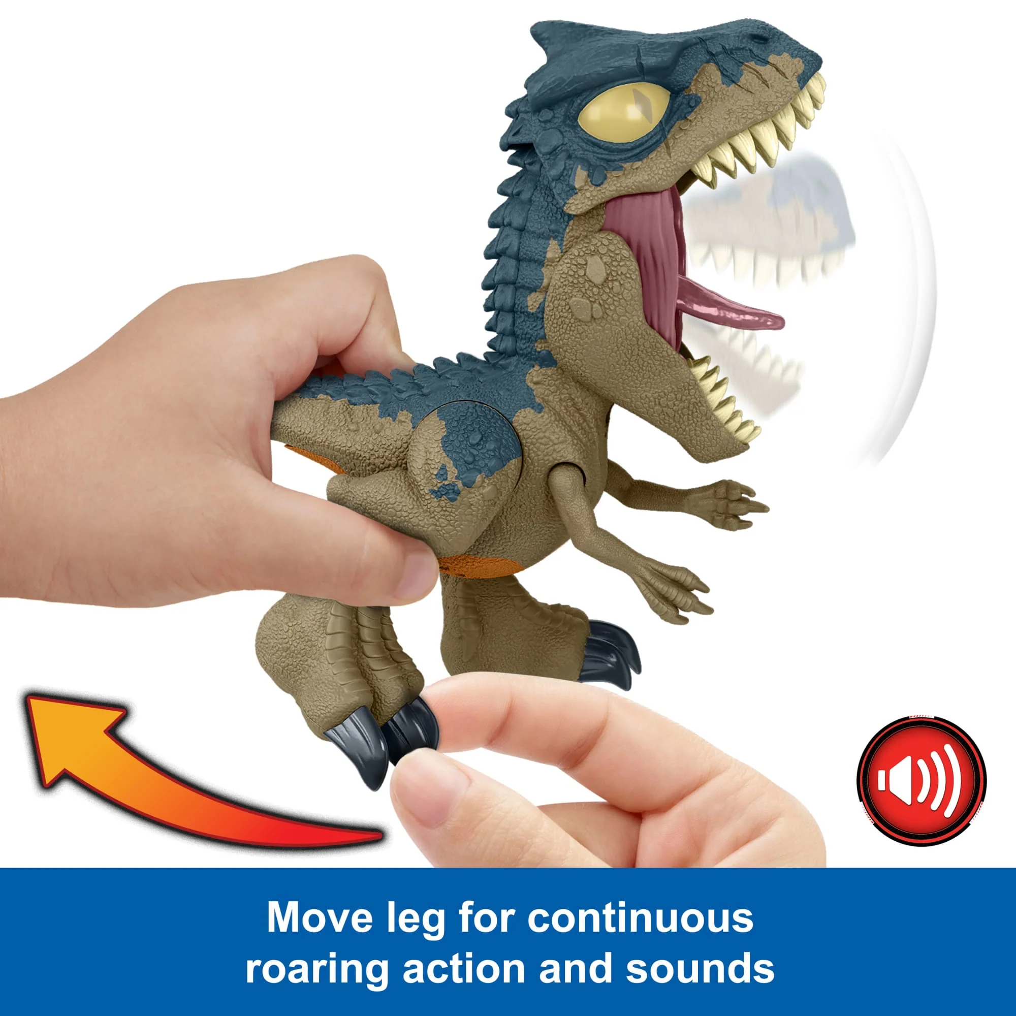 Jurassic World: Chaos Theory MEGA Roar Allosaurus Dinosaur Toy With Sound & Stretchable Jaw - Image 2