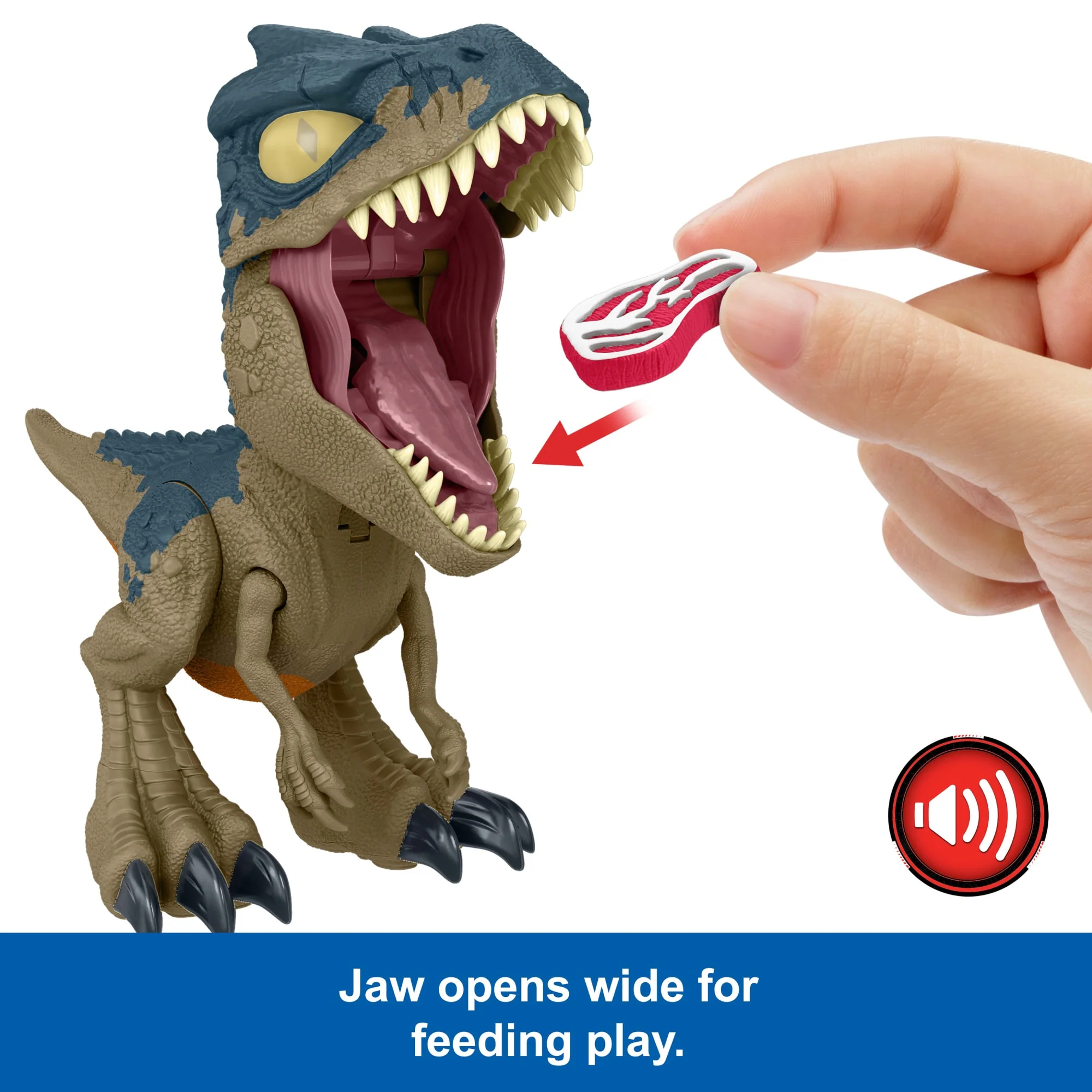 Jurassic World: Chaos Theory MEGA Roar Allosaurus Dinosaur Toy With Sound & Stretchable Jaw - Image 3