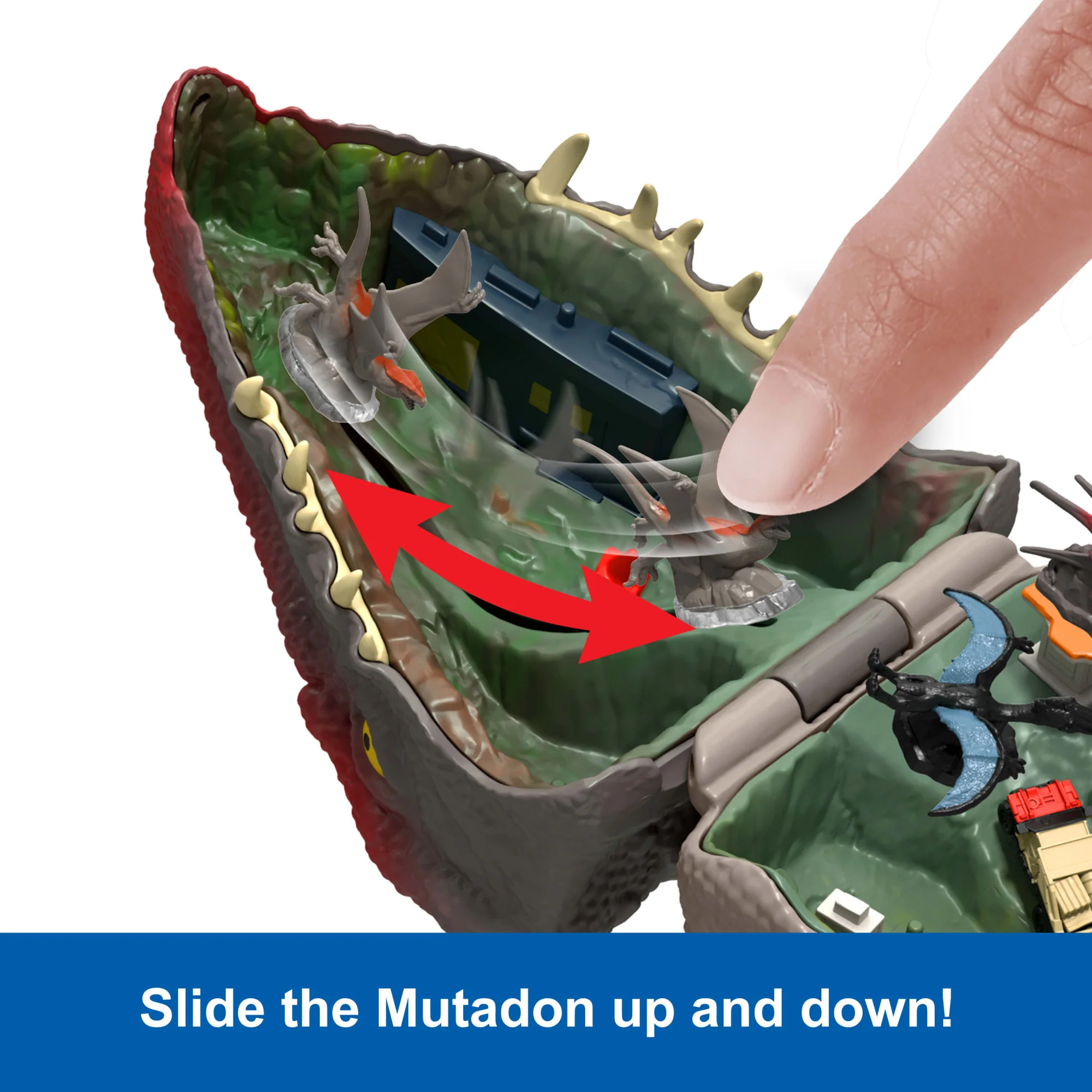 Jurassic World Rebirth Micro Adventure Mutadon Head, Playset Interactive Features & Small Figures - Image 4