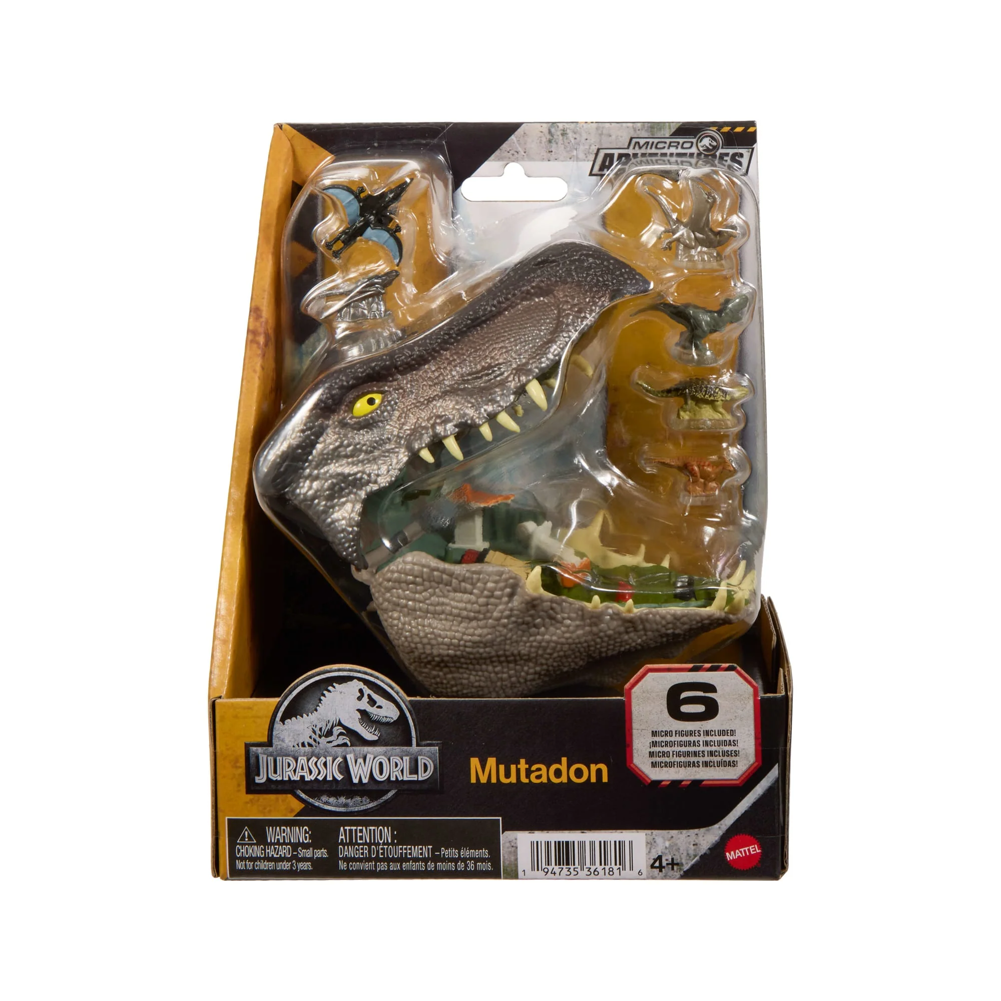 Jurassic World Rebirth Micro Adventure Distortus Rex Playset, interactive Features & 6 Figures - Image 6