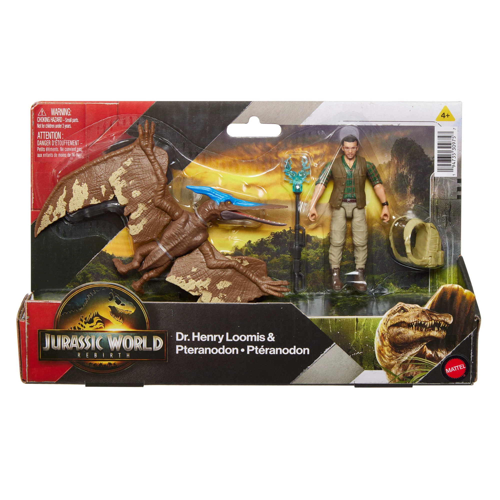 Jurassic World Rebirth Dr. Loomis & Pteranodon Figures Pack, Movie Accurate 3.75-Inch Scale - Image 6