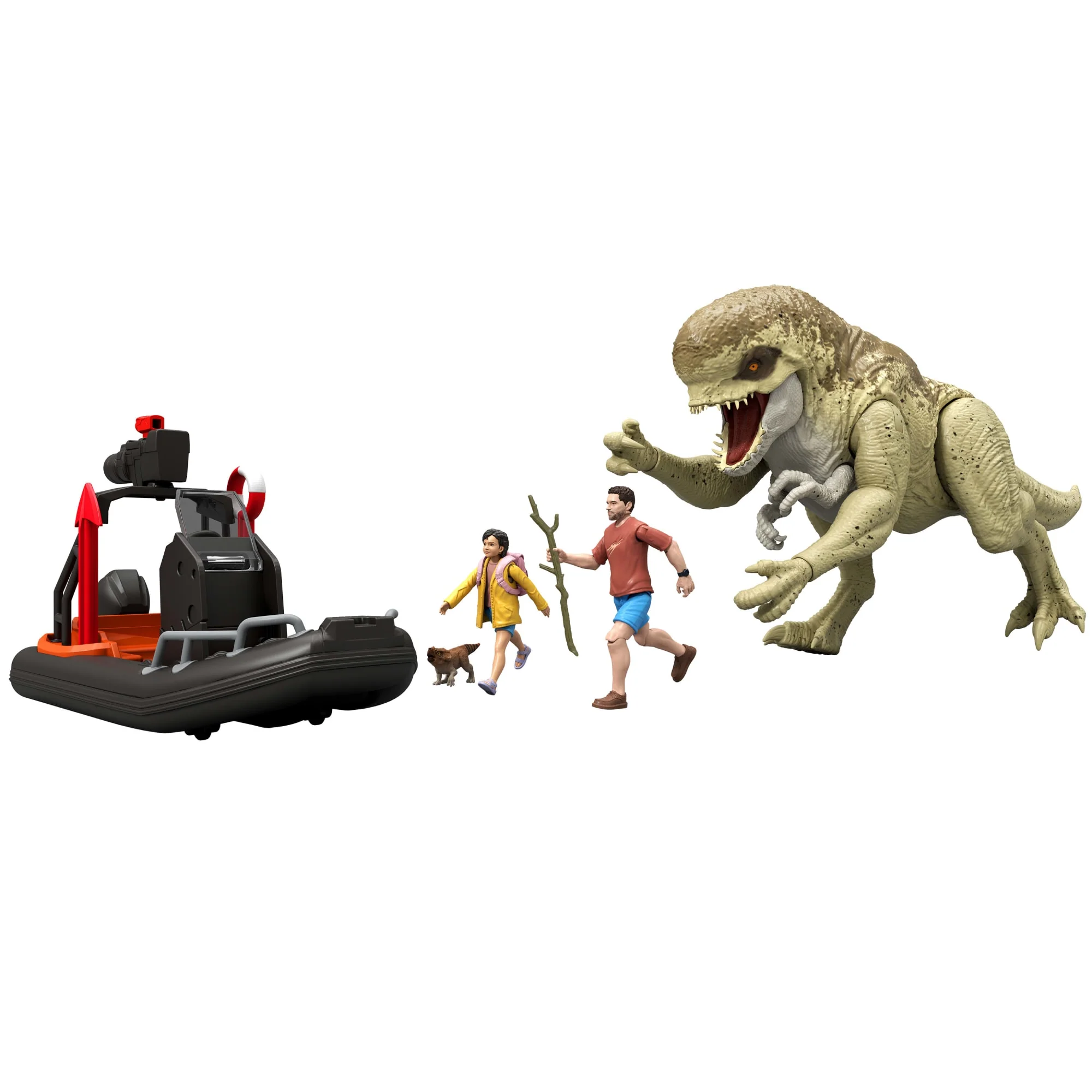 Jurassic World-Coffret Évasion de L’Île-Avec Embarcation et Figurines - Image 2