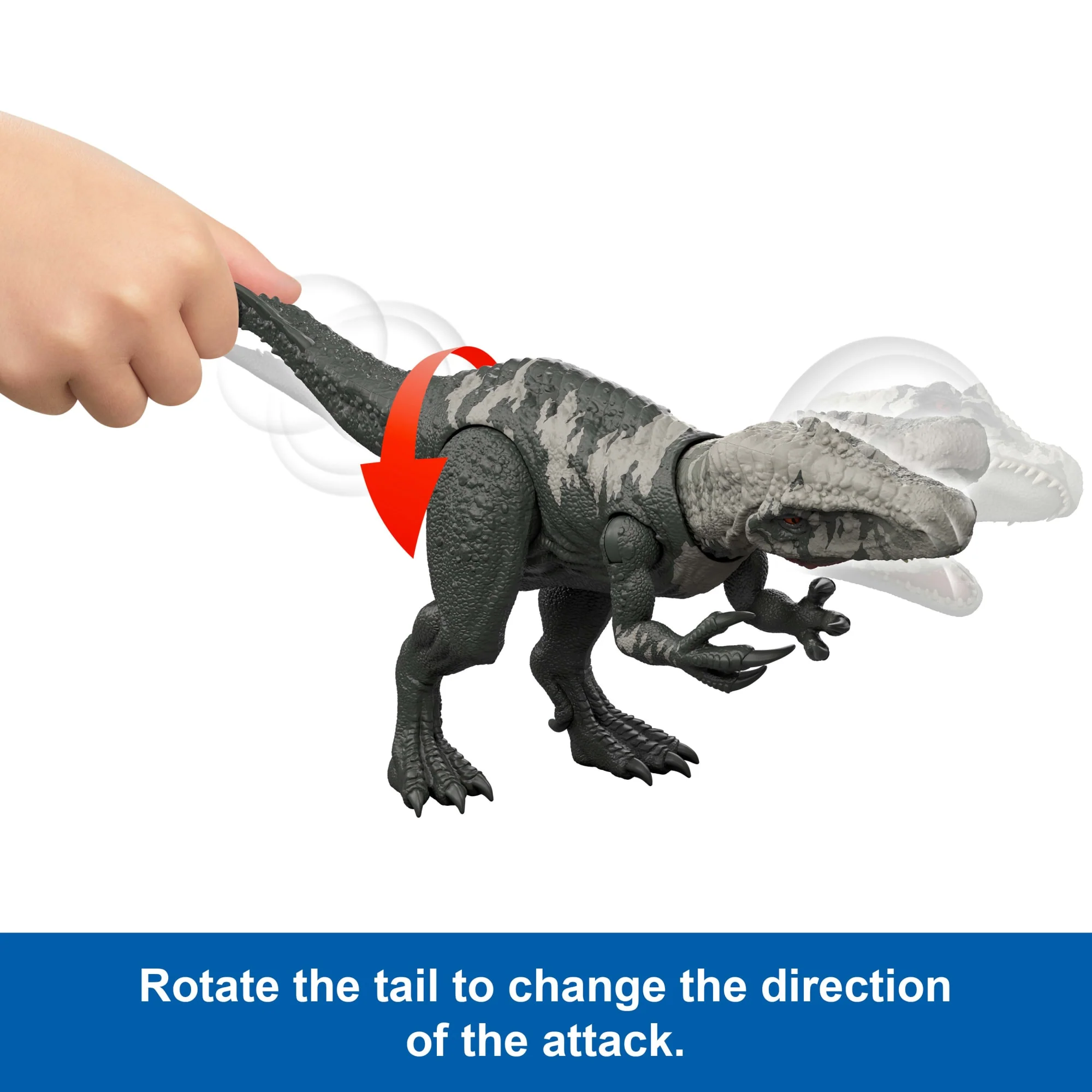 Jurassic World Rebirth Gigantic Thrashers Chilantalsaurus Dinosaur Figure Toy, Dual Attack - Image 3