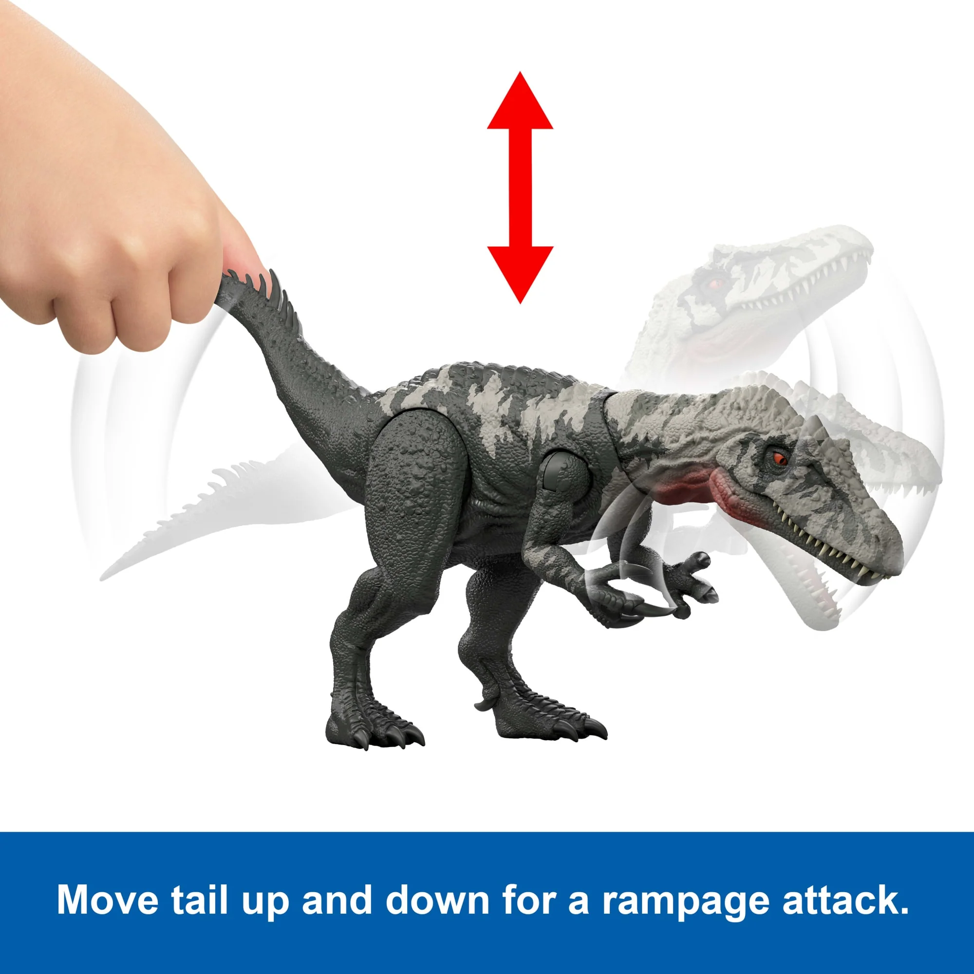 Jurassic World Gigantic Thrashers Dinosaur Figure Toy, 2 Attacks & EVolve Feature - Image 4
