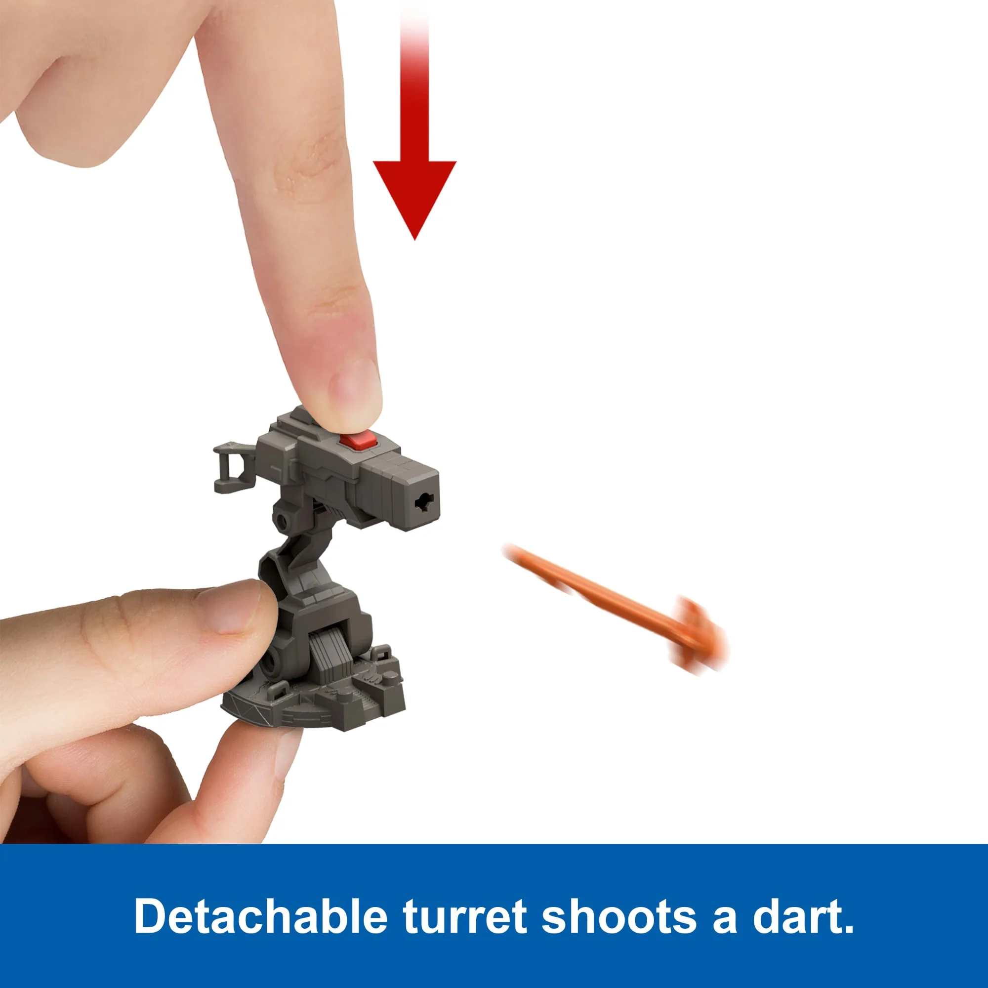Jurassic World Rebirth Launch ‘n Battle Vehicle With 1 Human & 1 Raptor Figure, Turret & Projectiles - Image 3