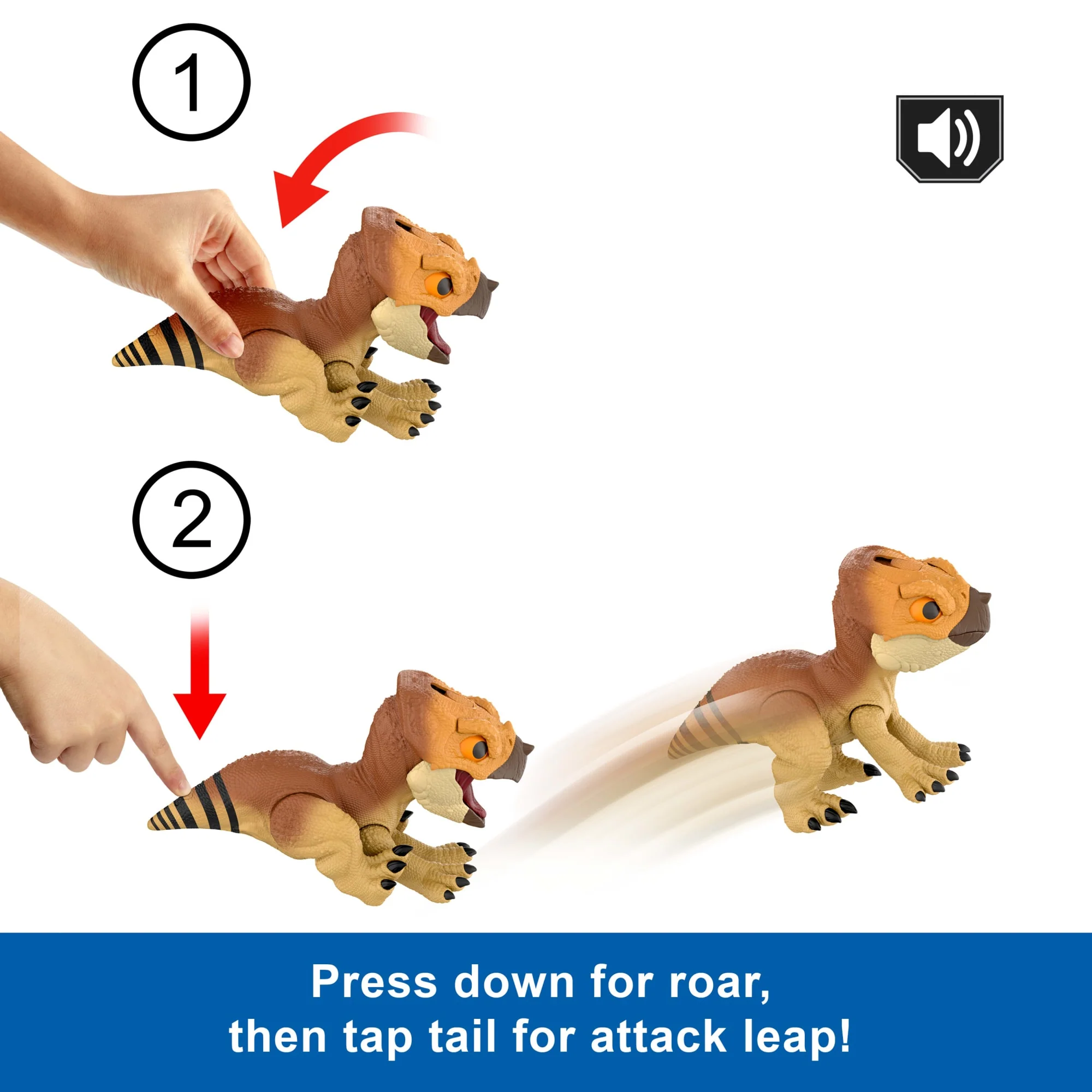 Jurassic World Rebirth Primal Protector Aquilops Dolores Interactive Dinosaur Toy, Attack & Sounds - Image 3