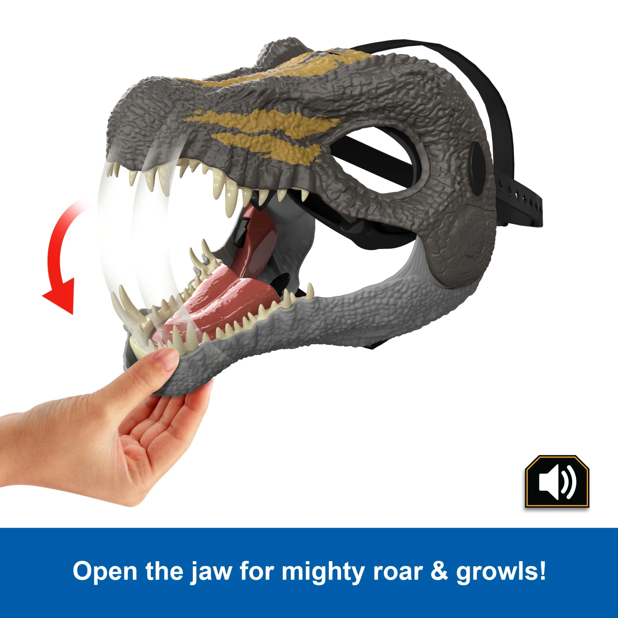 Jurassic World Rebirth Spinosaurus Dinosaur Mask, Role-Play Head Wear, Movie-Inspired Costume Gear - Image 3