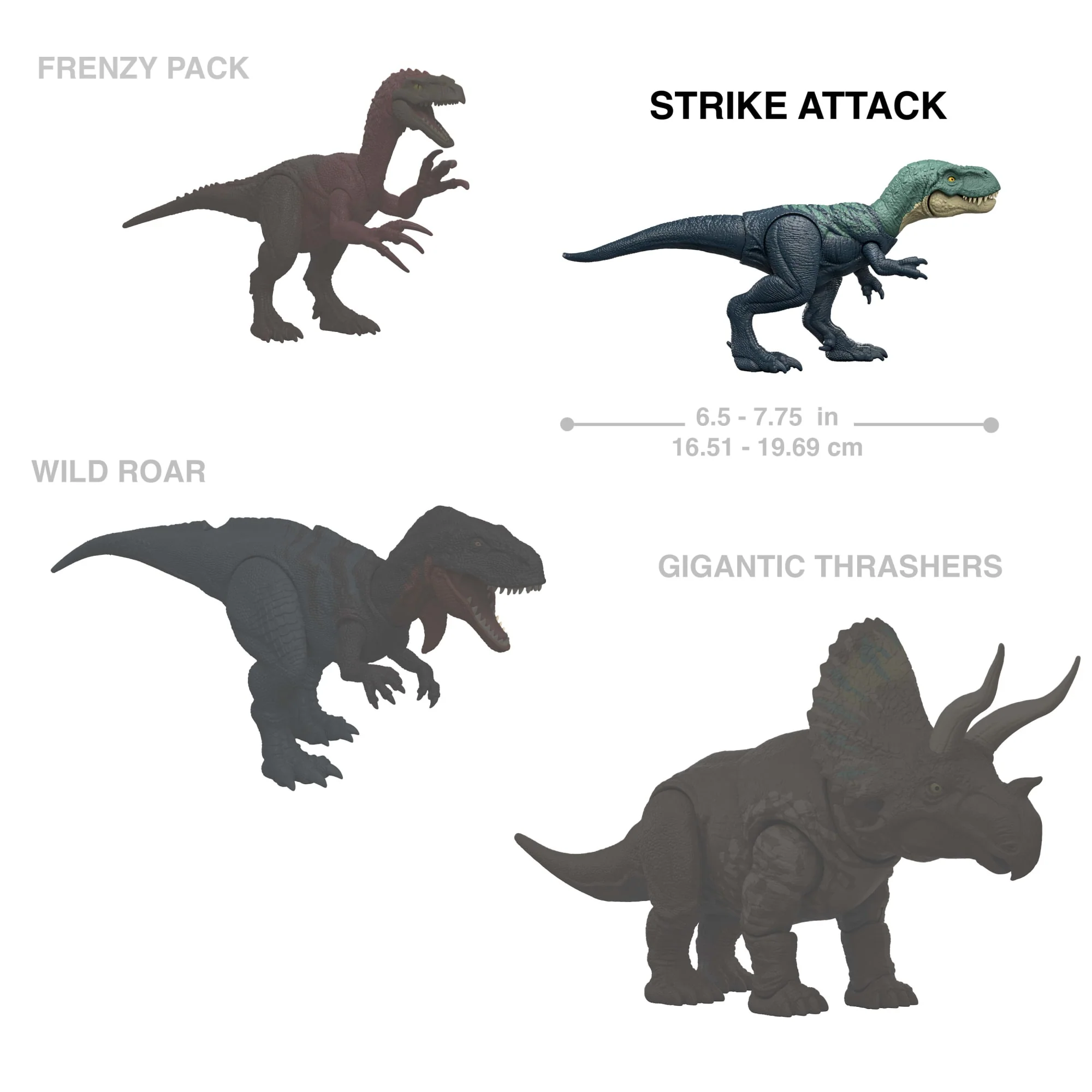 Jurassic World Strike Attack Dinosaur Toy With Species Specific Single Strike Action, Posable - Image 3