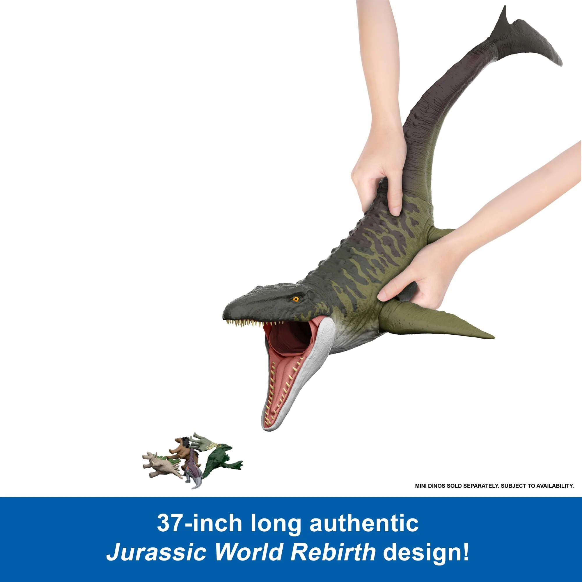 Jurassic World Rebirth Super Colossal Mosasaurus Action Figure, Dinosaur Toy - Image 5